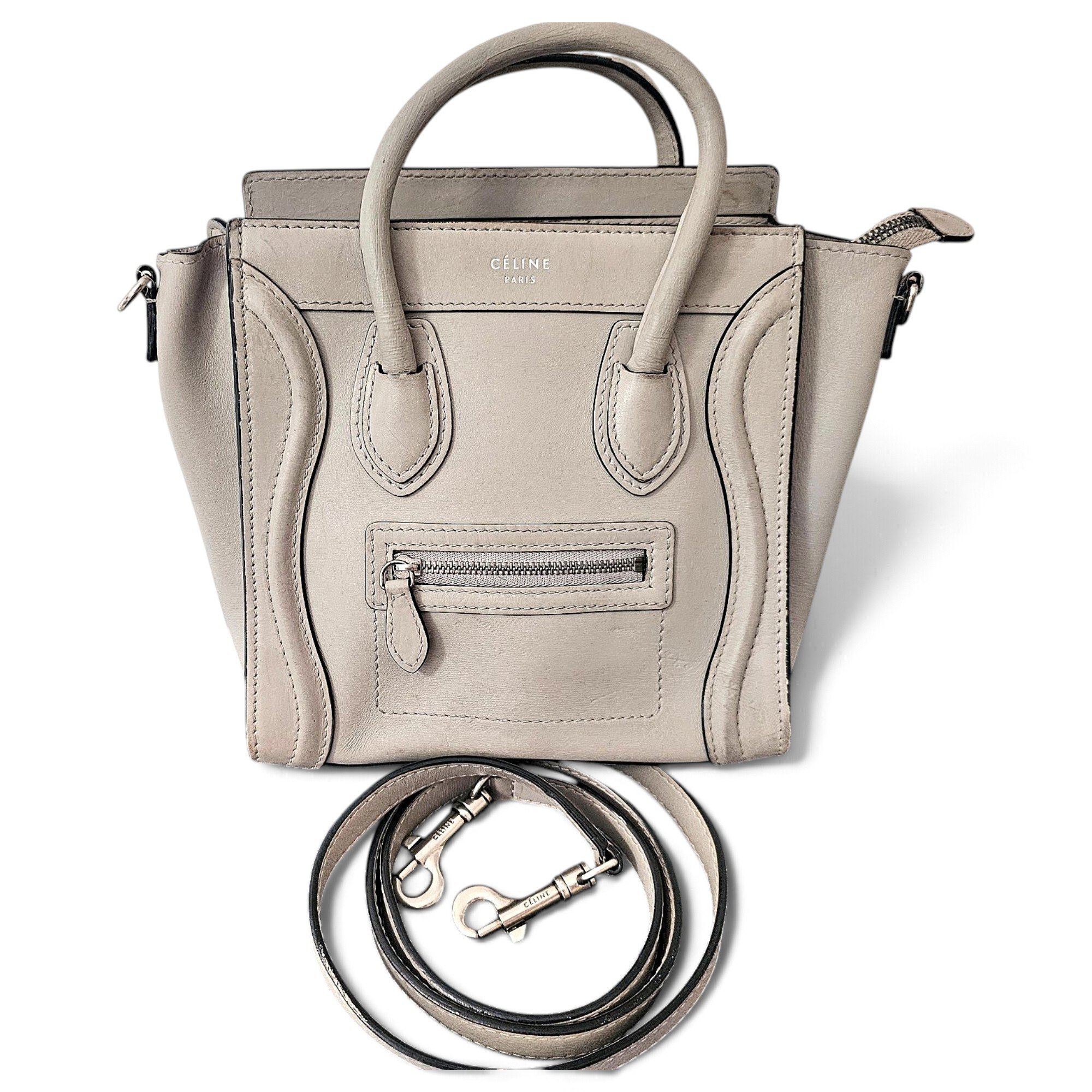 Nano Luggage leather crossbody bag