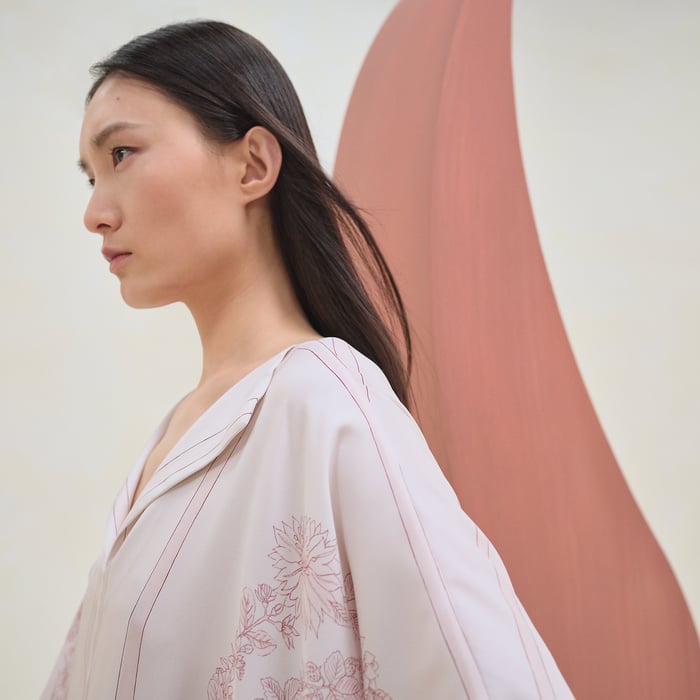 Rose Pâle "Brides De Gala Et En Fleurs" Caftan