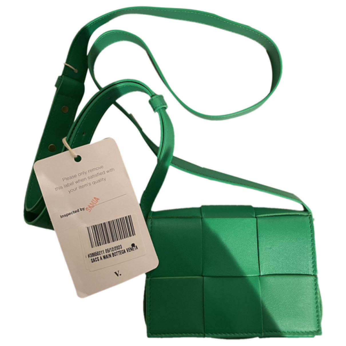 Cassette leather crossbody bag