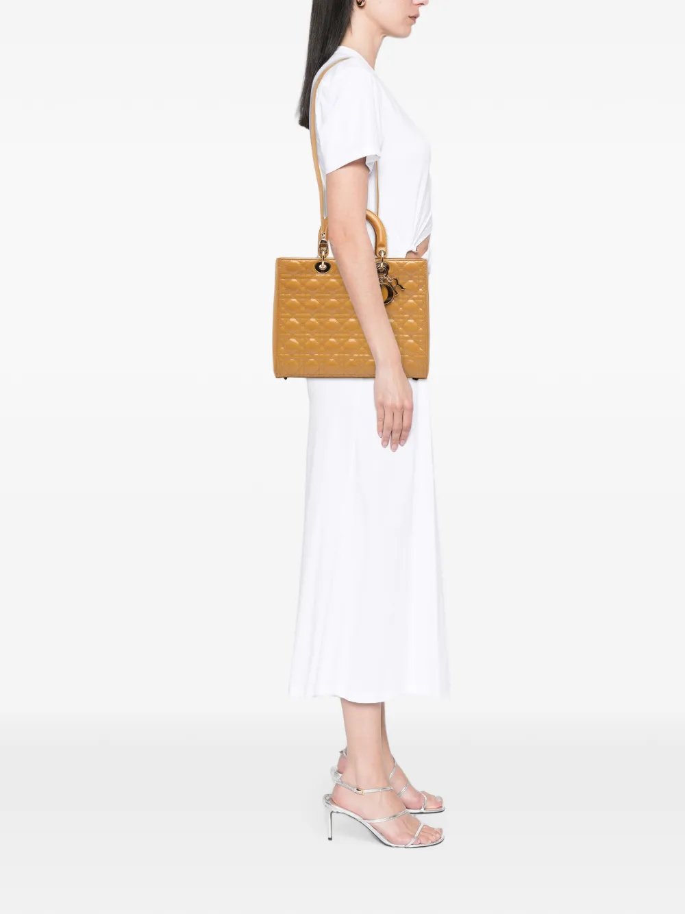 2012 Large Patent Cannage Lady Dior satchel