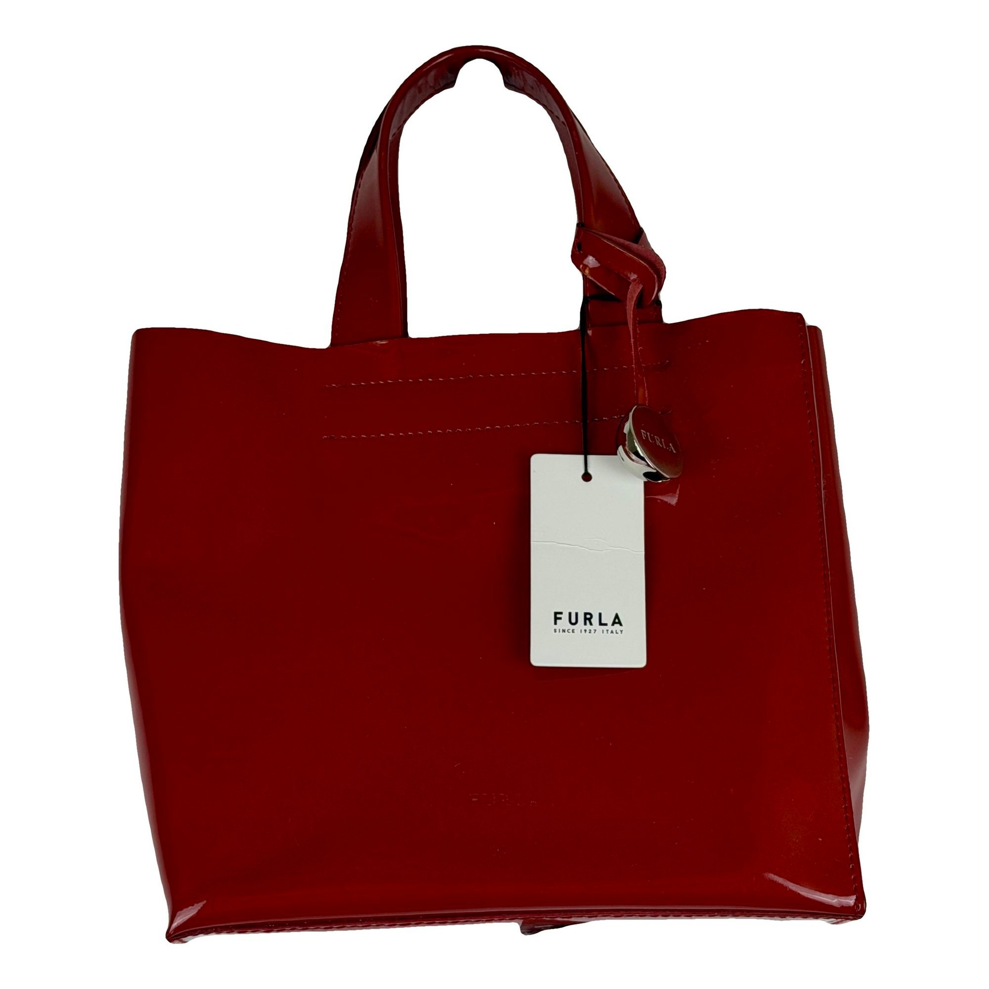 Patent leather handbag