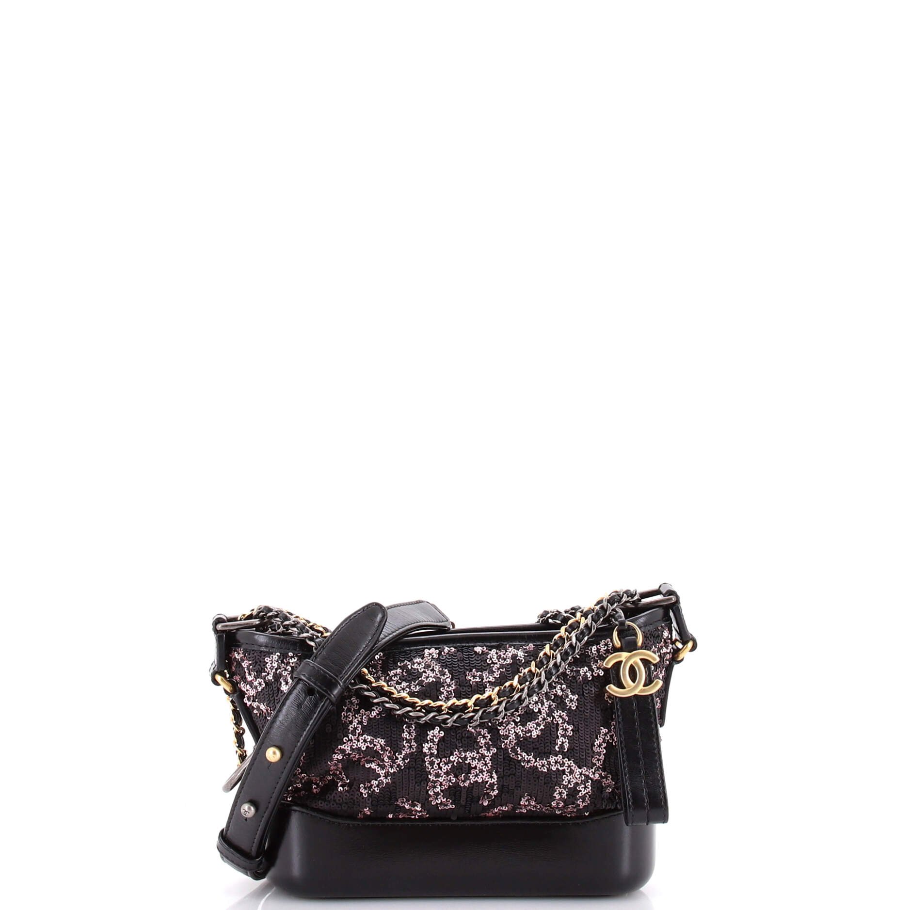 Gabrielle Hobo Logo Motif Sequins Small