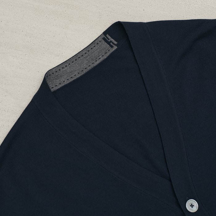 Marine "Detail H" Buttoned Cardigan