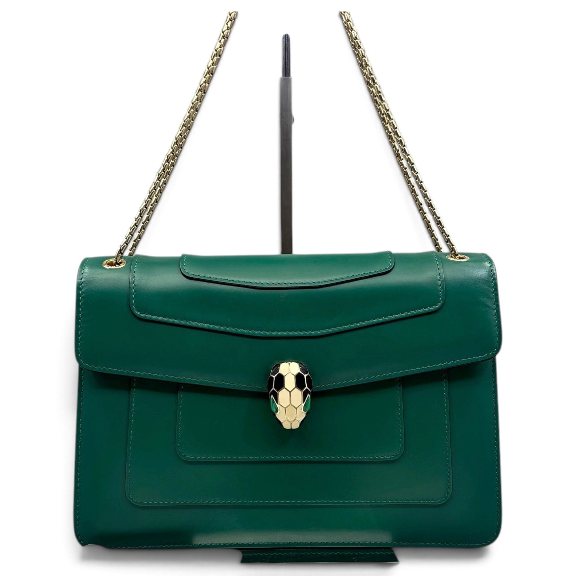 Serpenti leather handbag