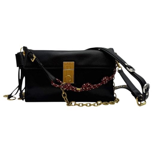 Leather clutch bag