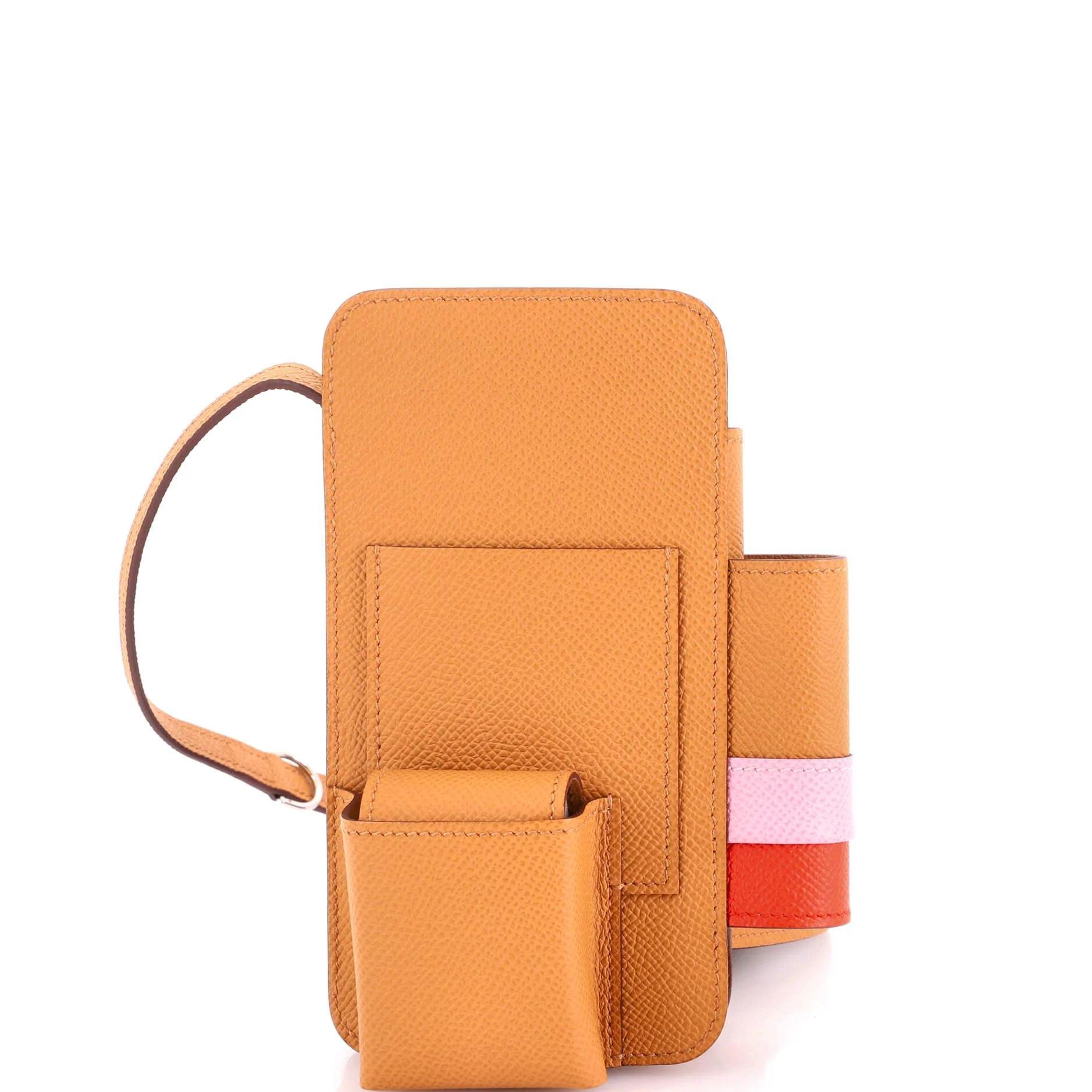 Leather clutch bag