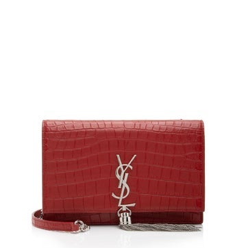 Leather Kate Tassel Chain Wallet