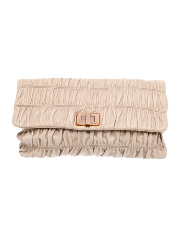 Nappa Gaufre Leather Clutch
