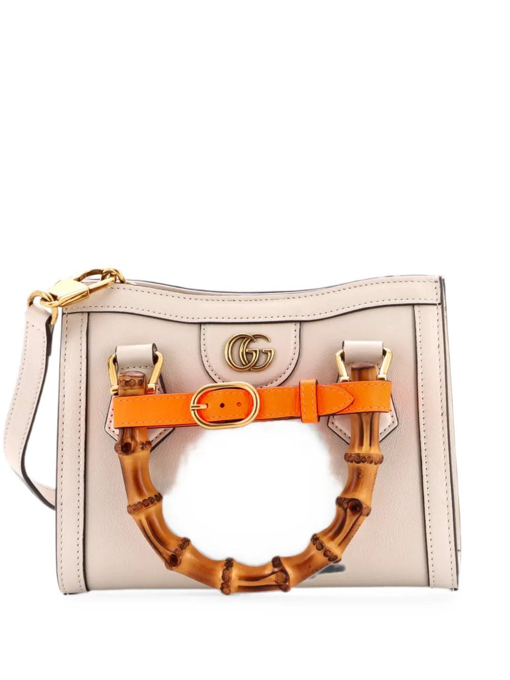 Diana NM Bamboo Handle Tote Leather Mini crossbody bag
