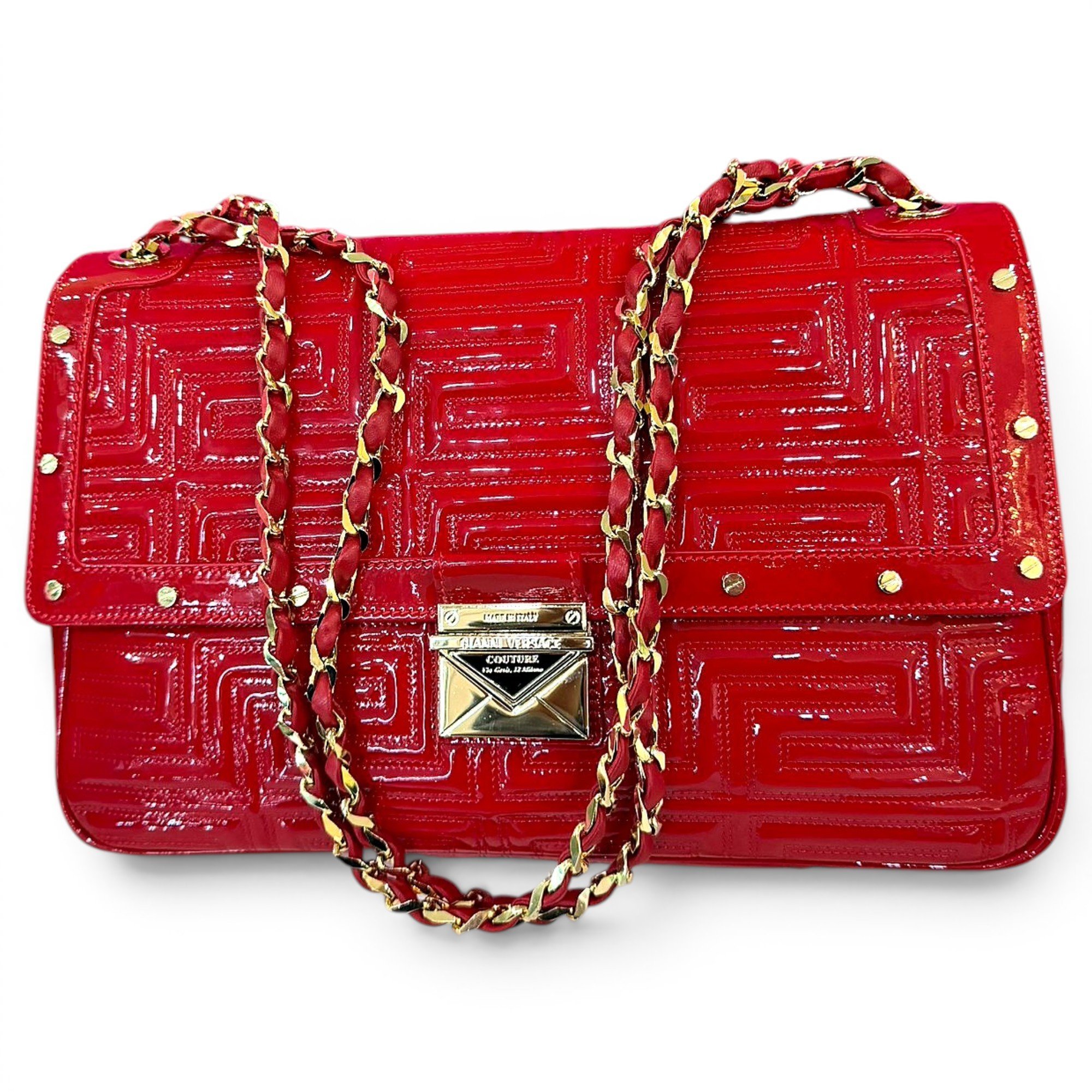 Patent leather handbag