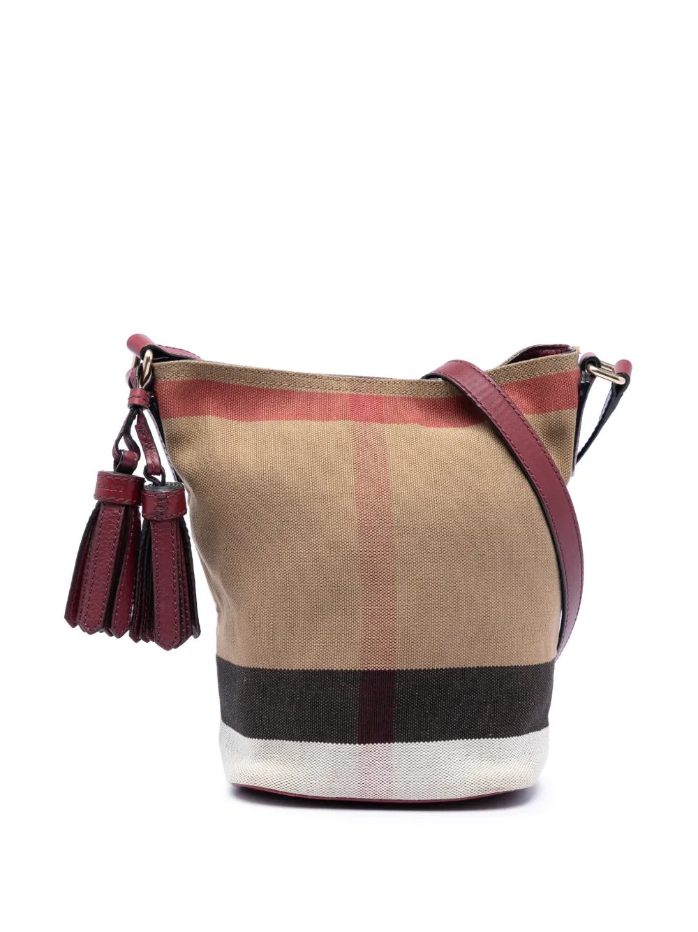 2000-2017 Mini Mega Check Canvas Ashby Tassel bucket bag