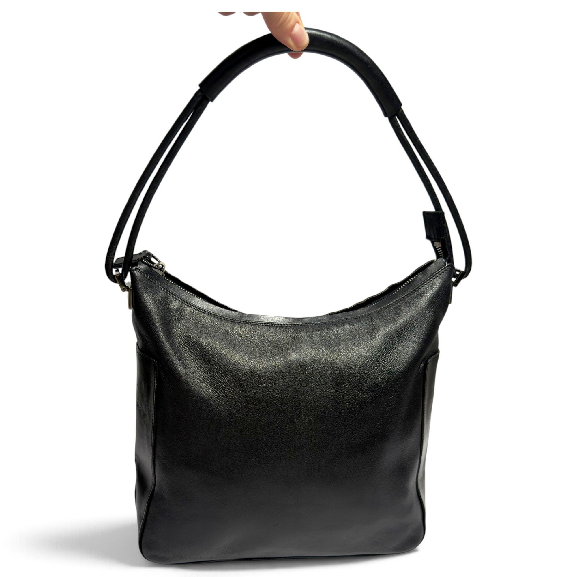Hobo leather handbag