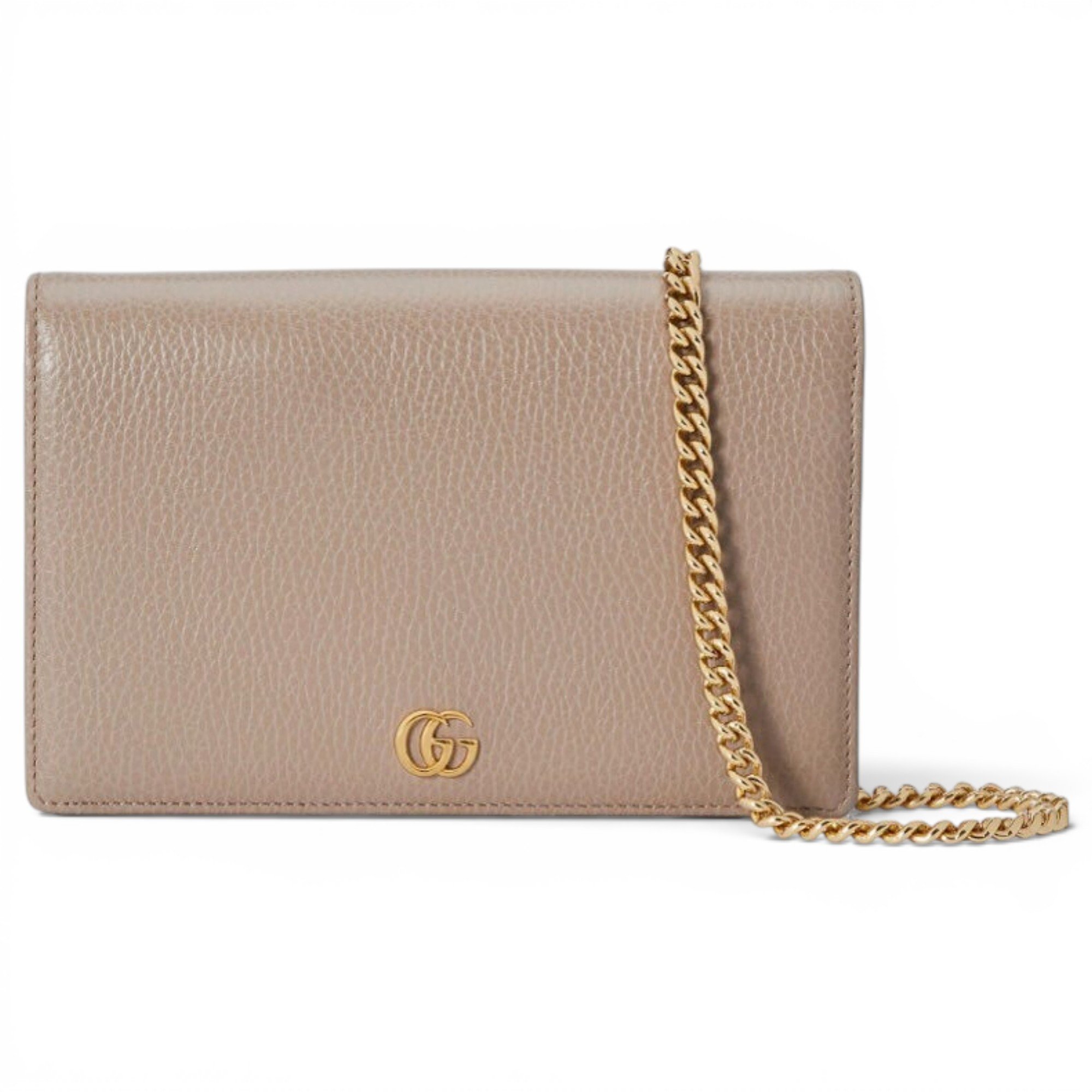 GG Marmont Chain Flap Wallet leather crossbody bag