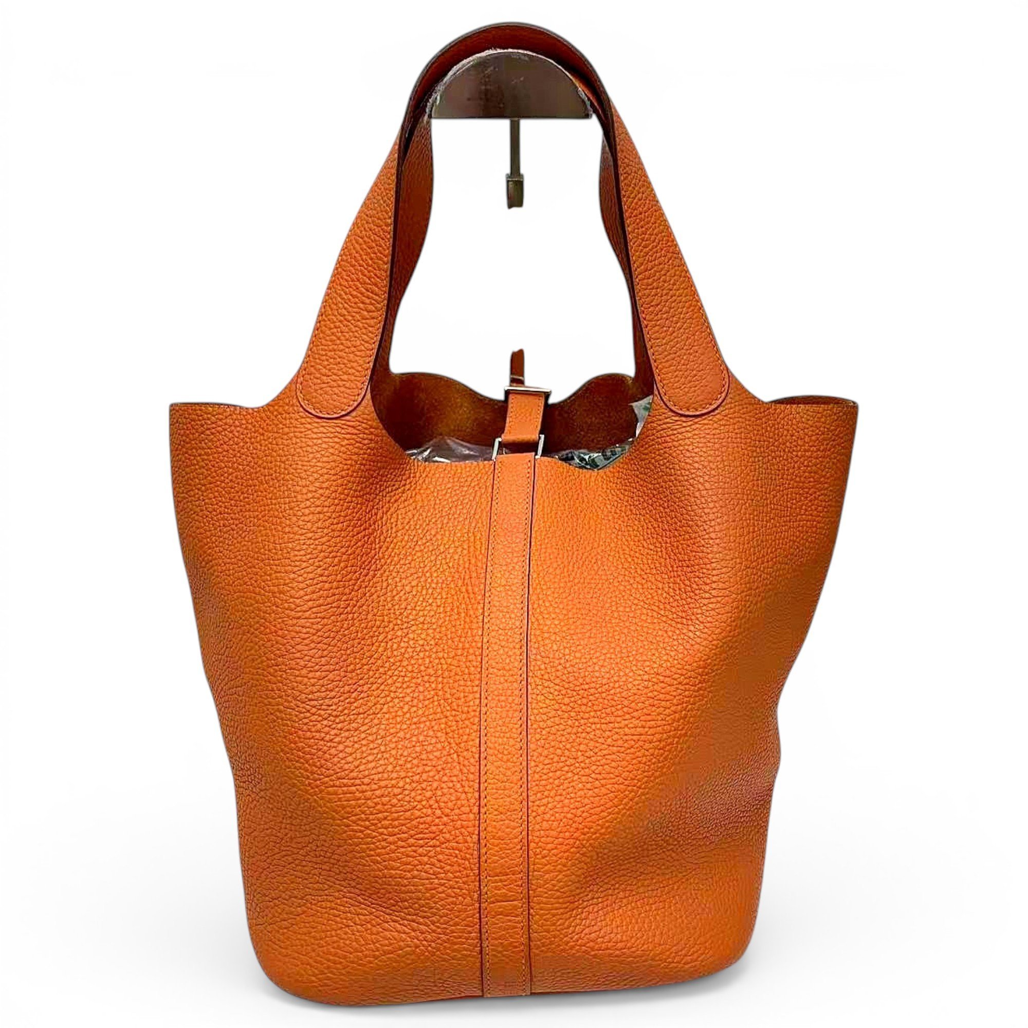 Picotin leather tote