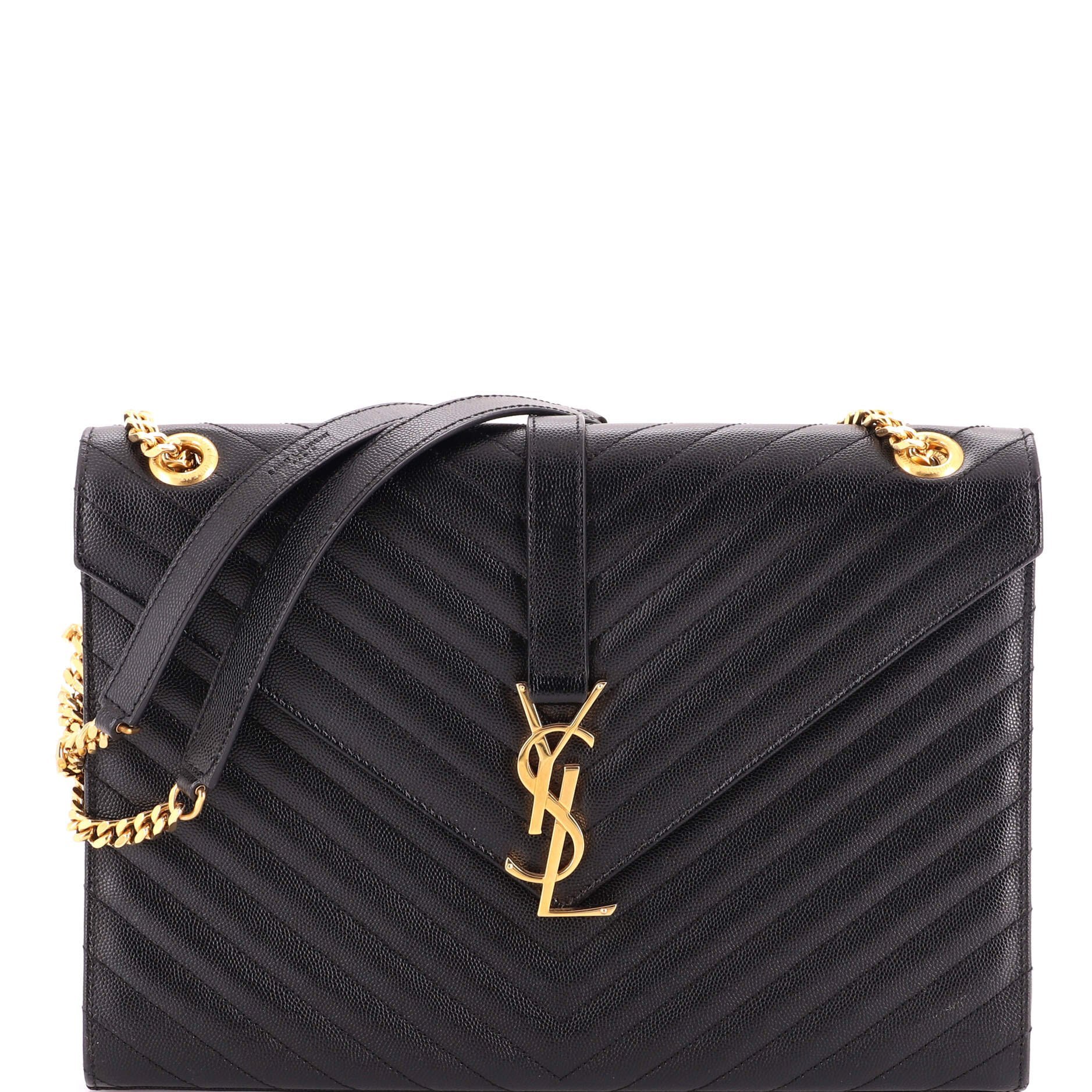Envelope leather handbag