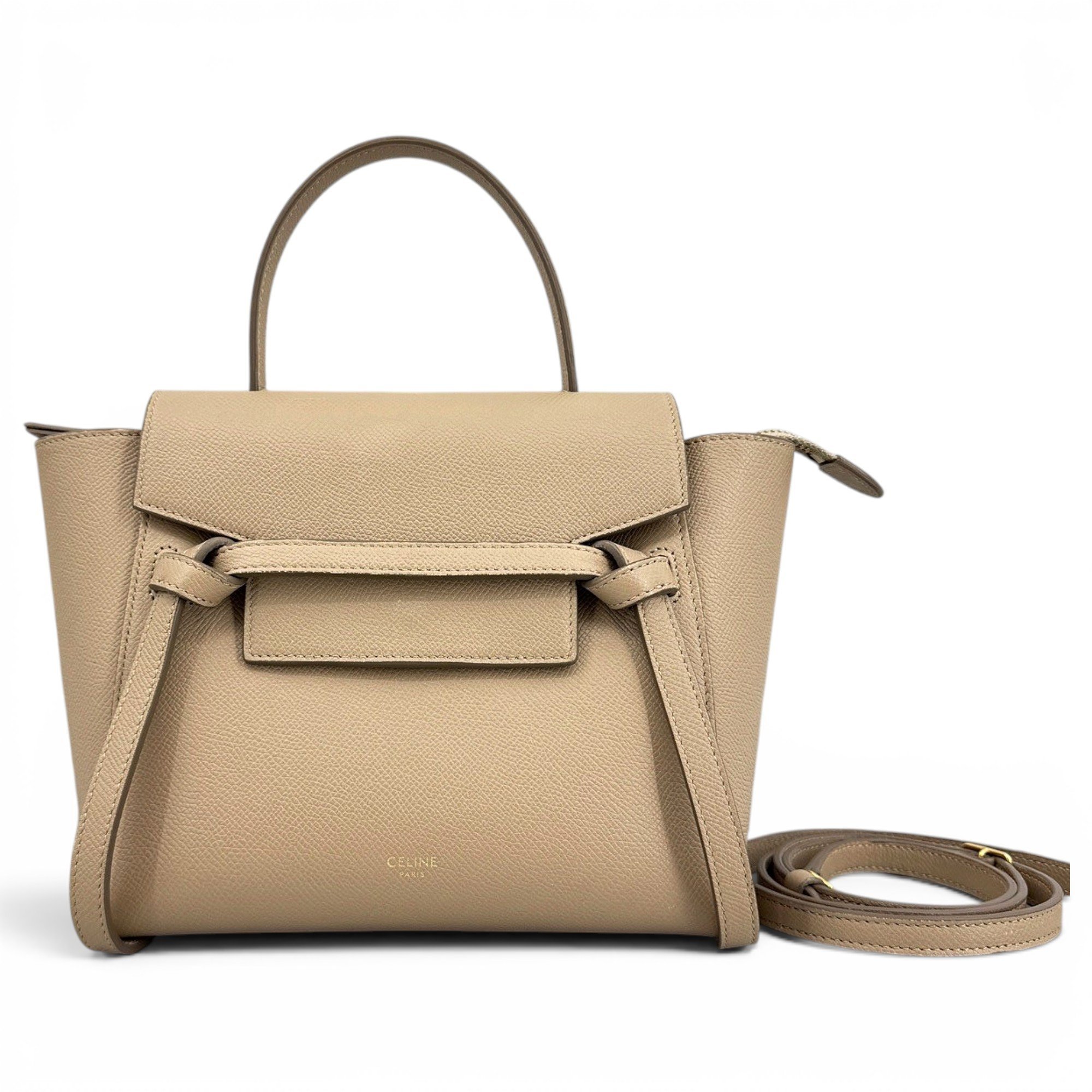 Belt leather handbag