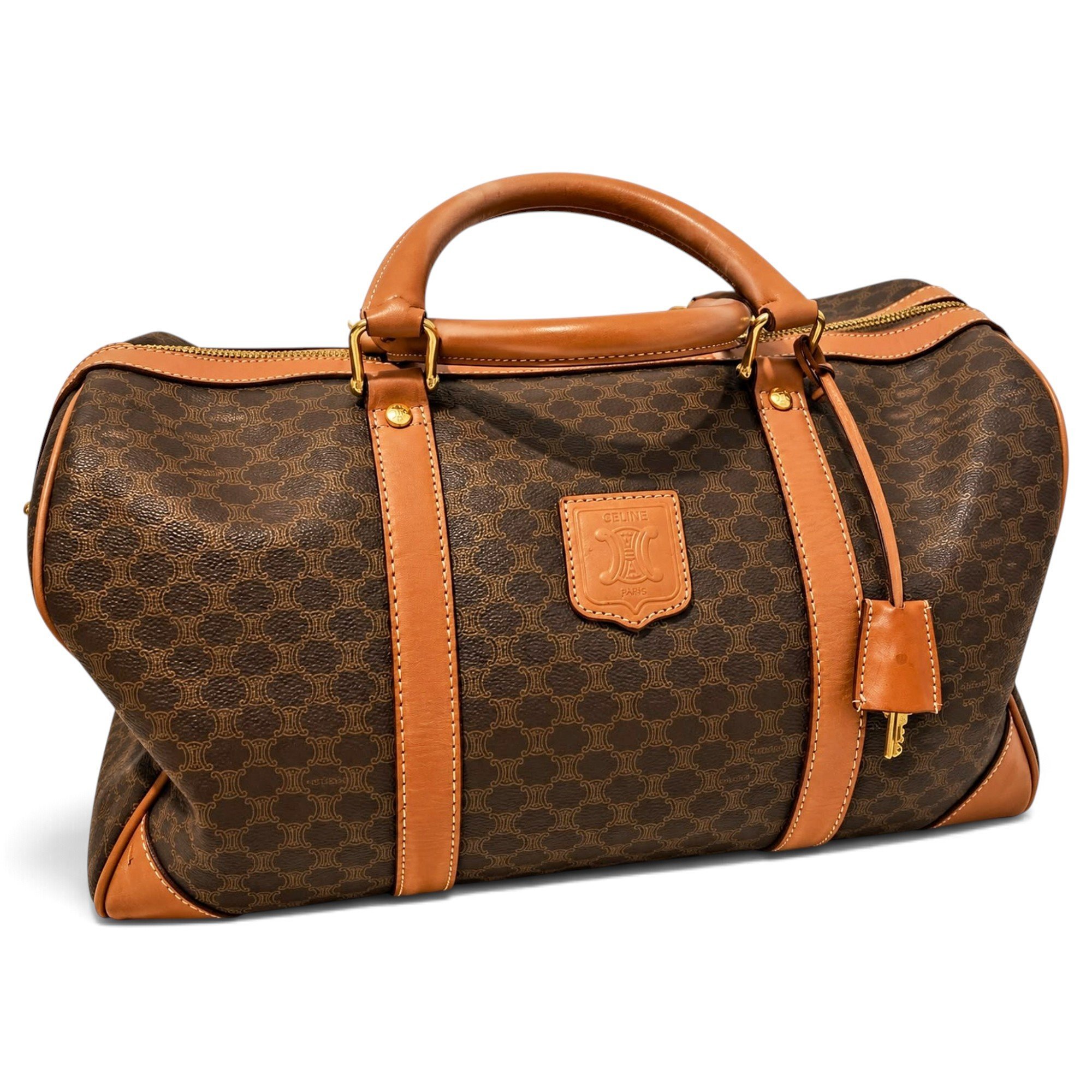 Leather bowling bag