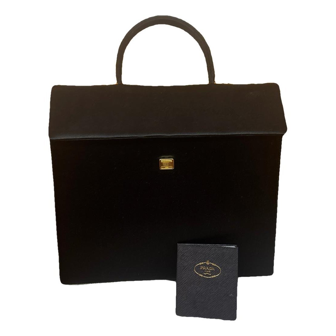 Buckle silk handbag