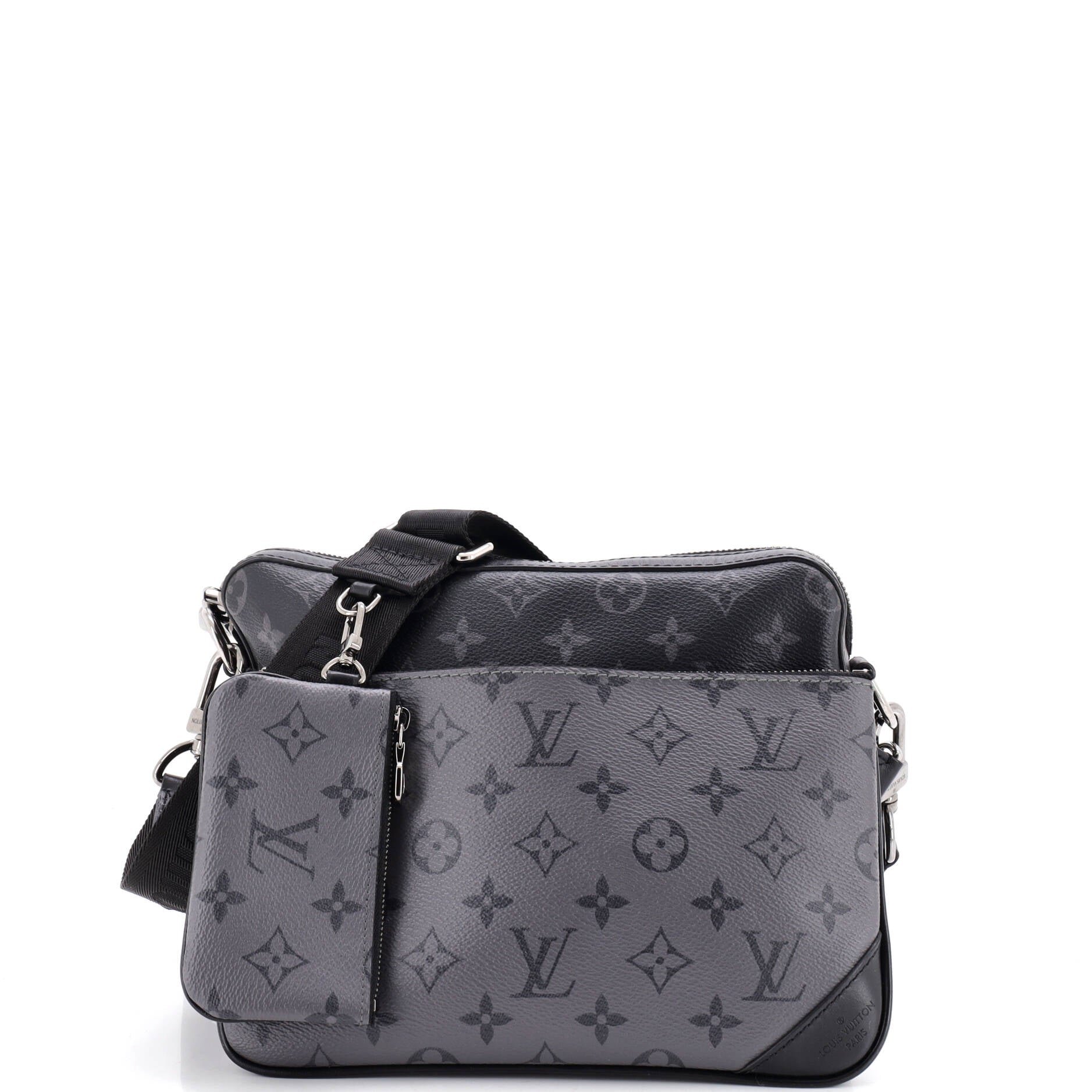 Trio Messenger Bag Reverse Monogram Eclipse Canvas