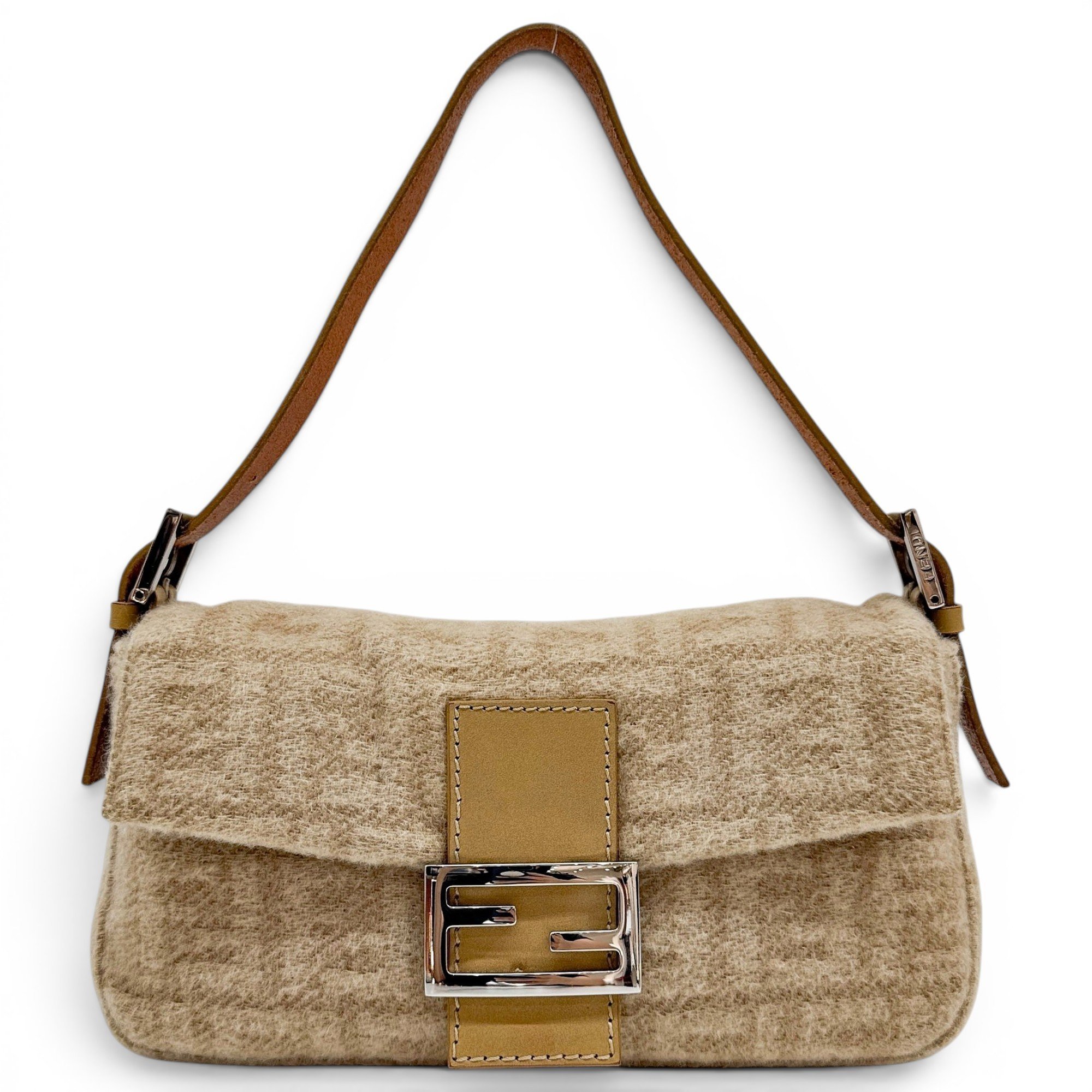 Baguette cashmere handbag