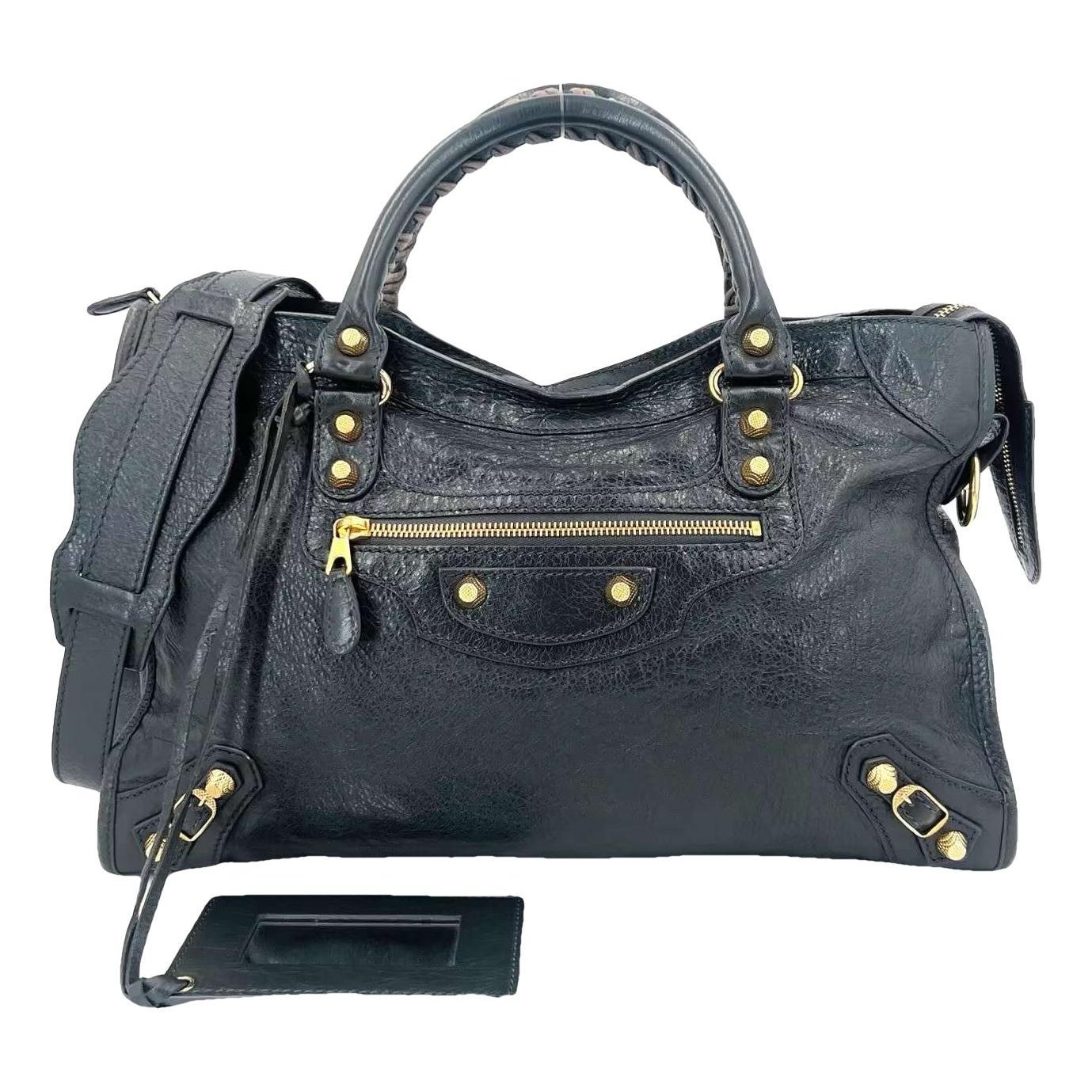 Classic Metalic leather handbag