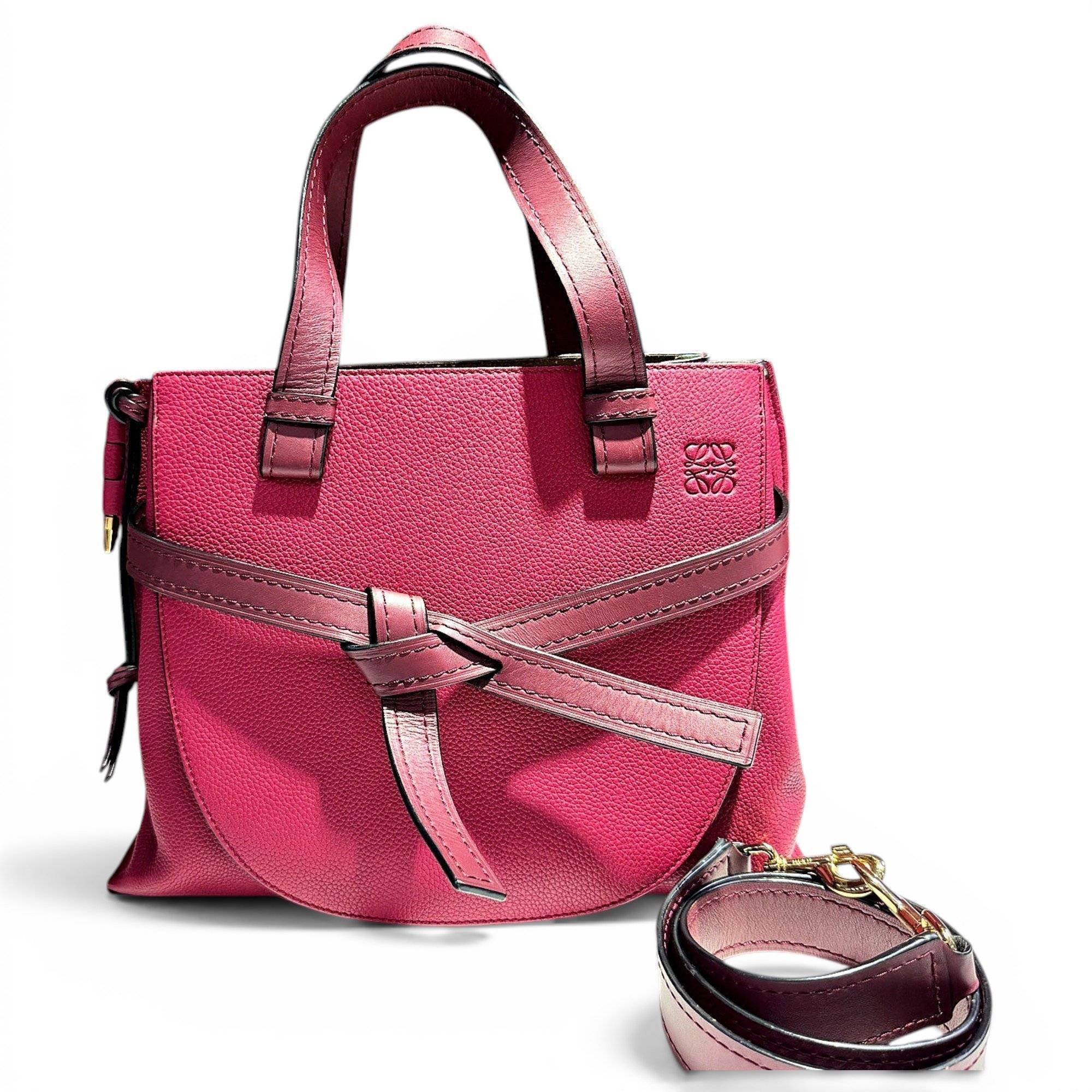 Gate Top Handle leather handbag