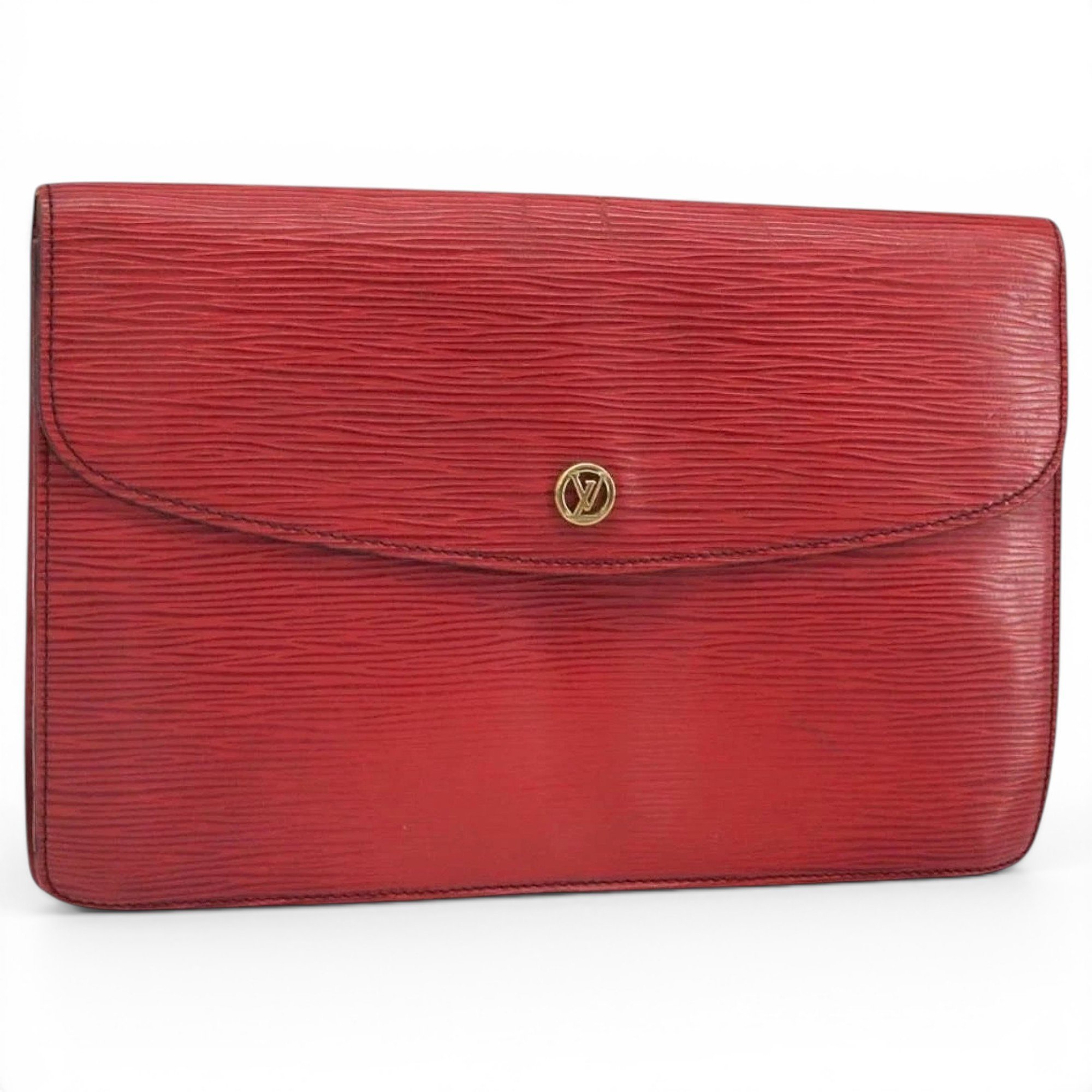 Leather clutch bag