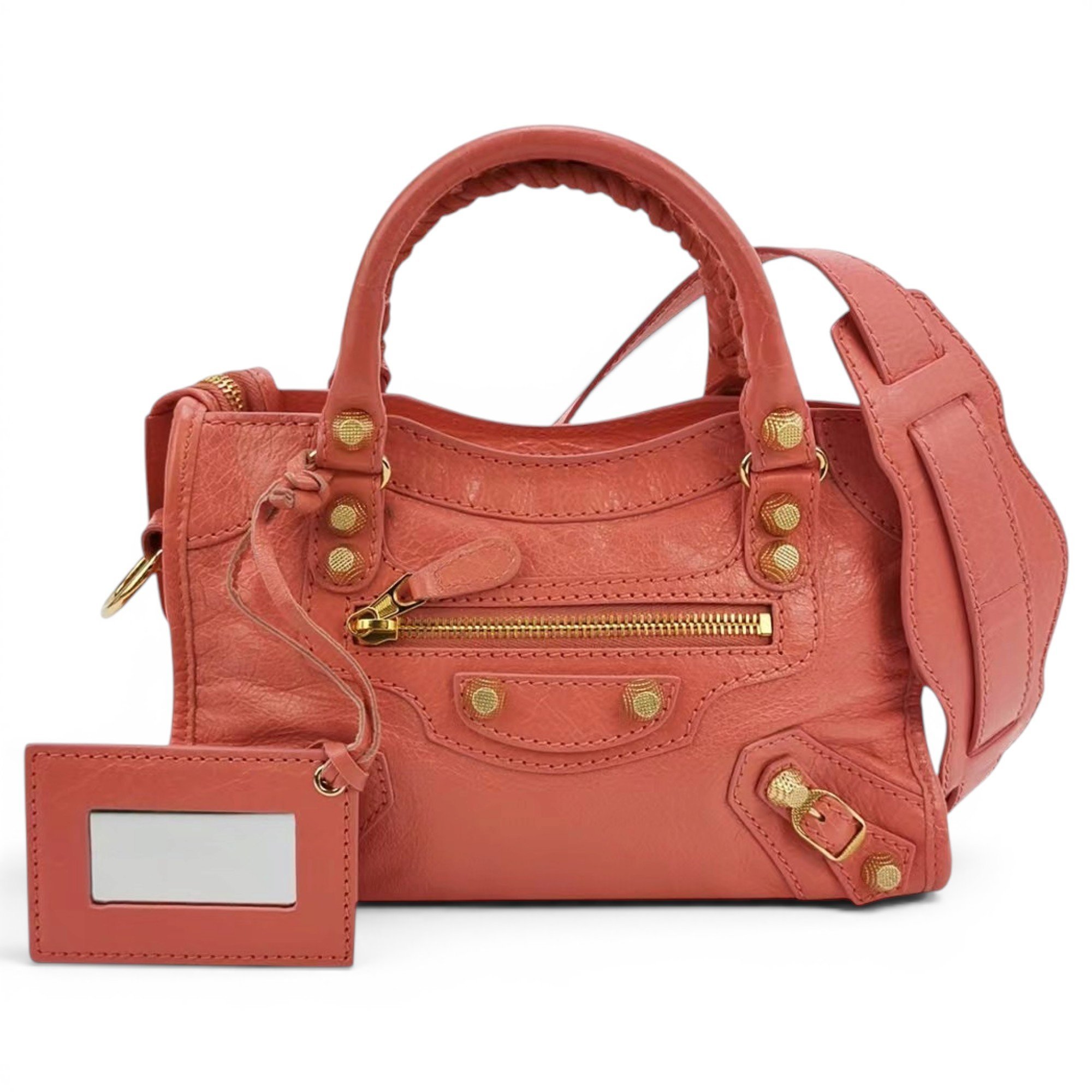 City leather handbag