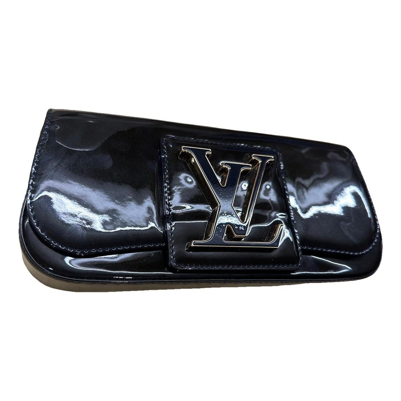 Patent leather clutch bag