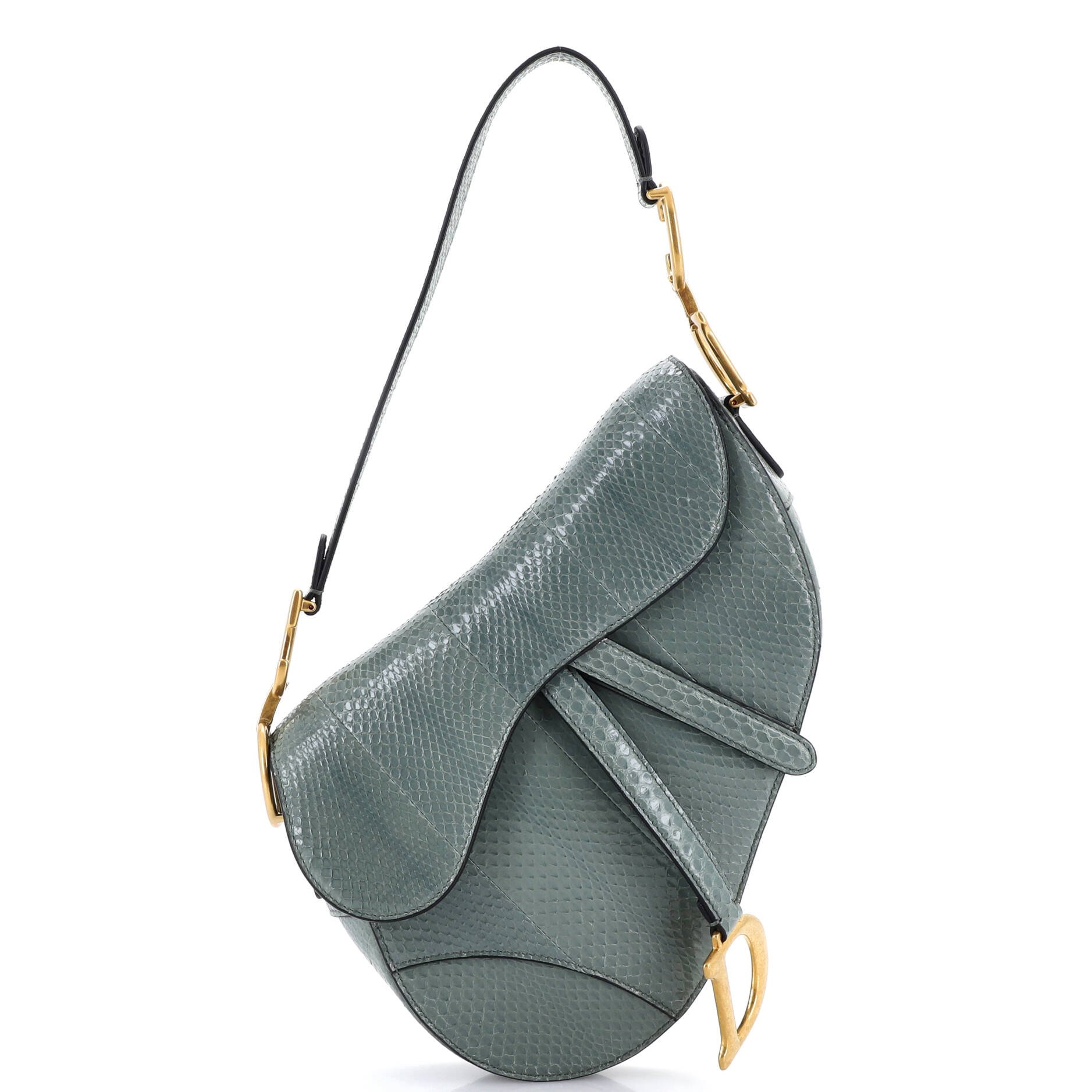 Saddle Handbag Python Medium