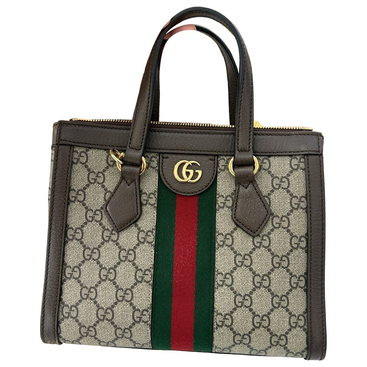Ophidia Top Handle leather handbag
