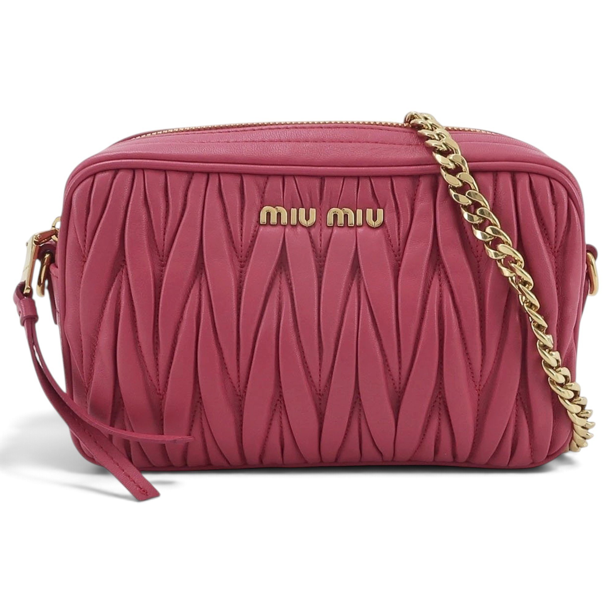 Miu Logo leather handbag