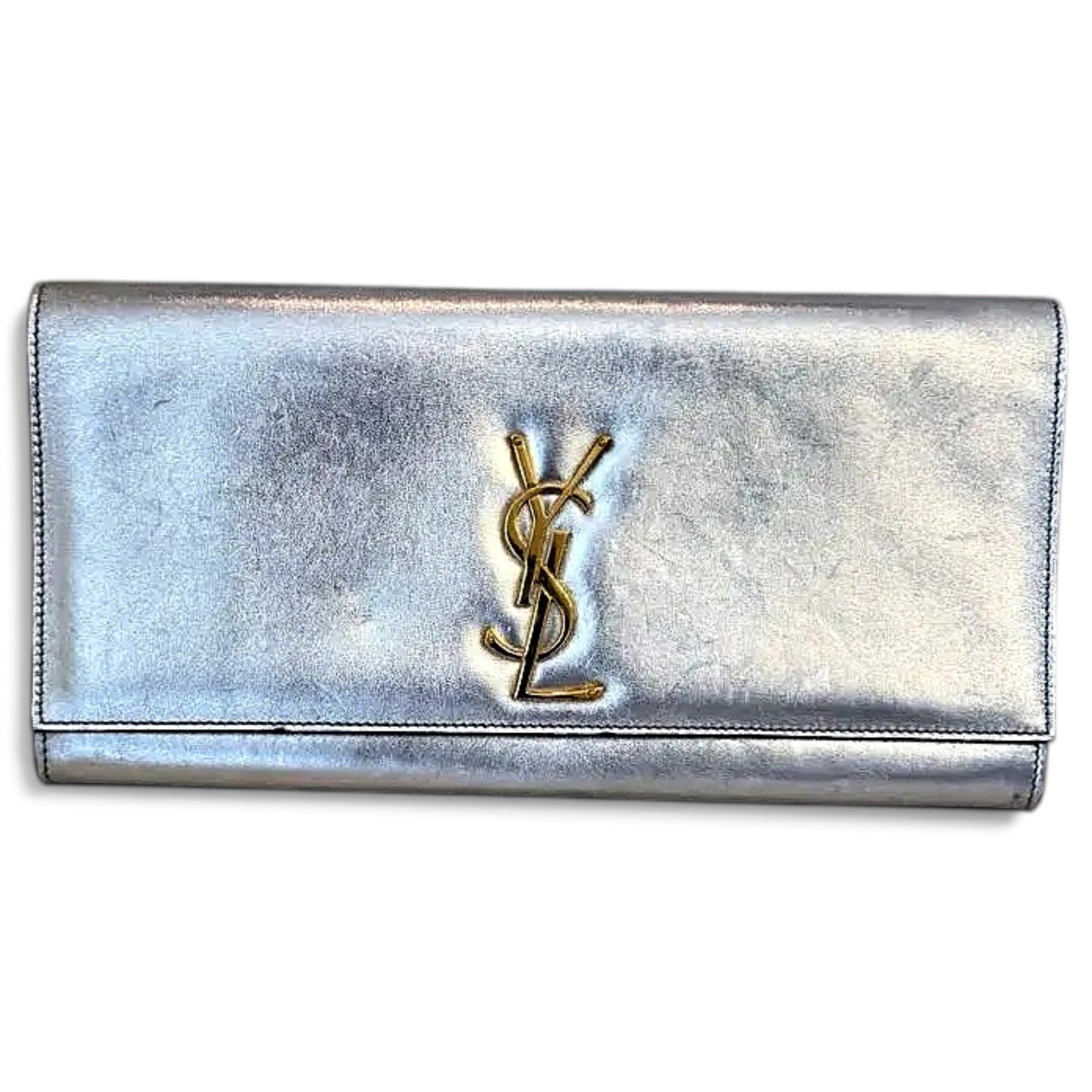 Leather clutch bag