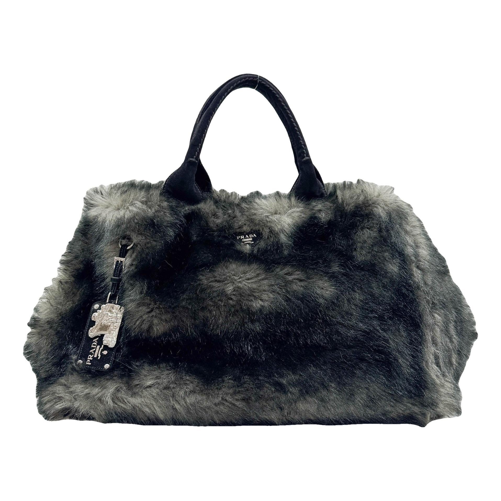 Faux fur tote