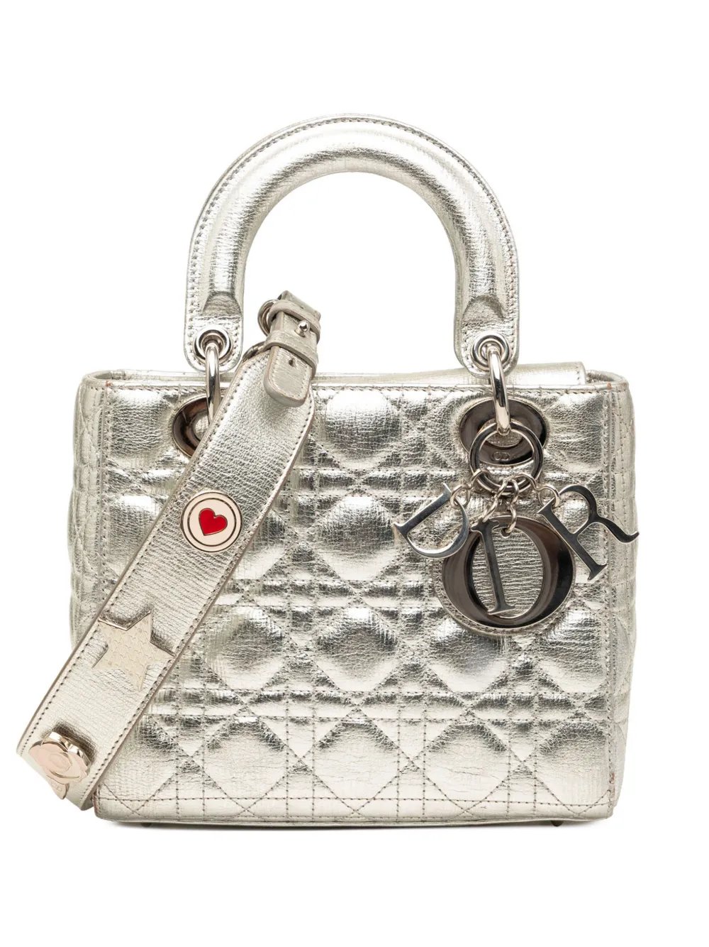 2017 Small Metallic Grained Calfskin Cannage My ABCDior Lady Dior satchel