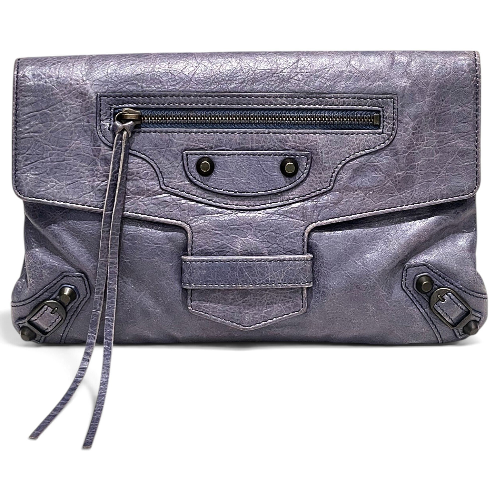 City Clip leather clutch bag