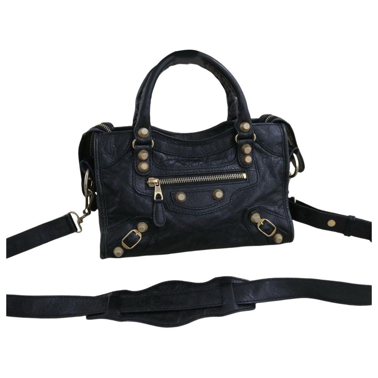 City leather handbag