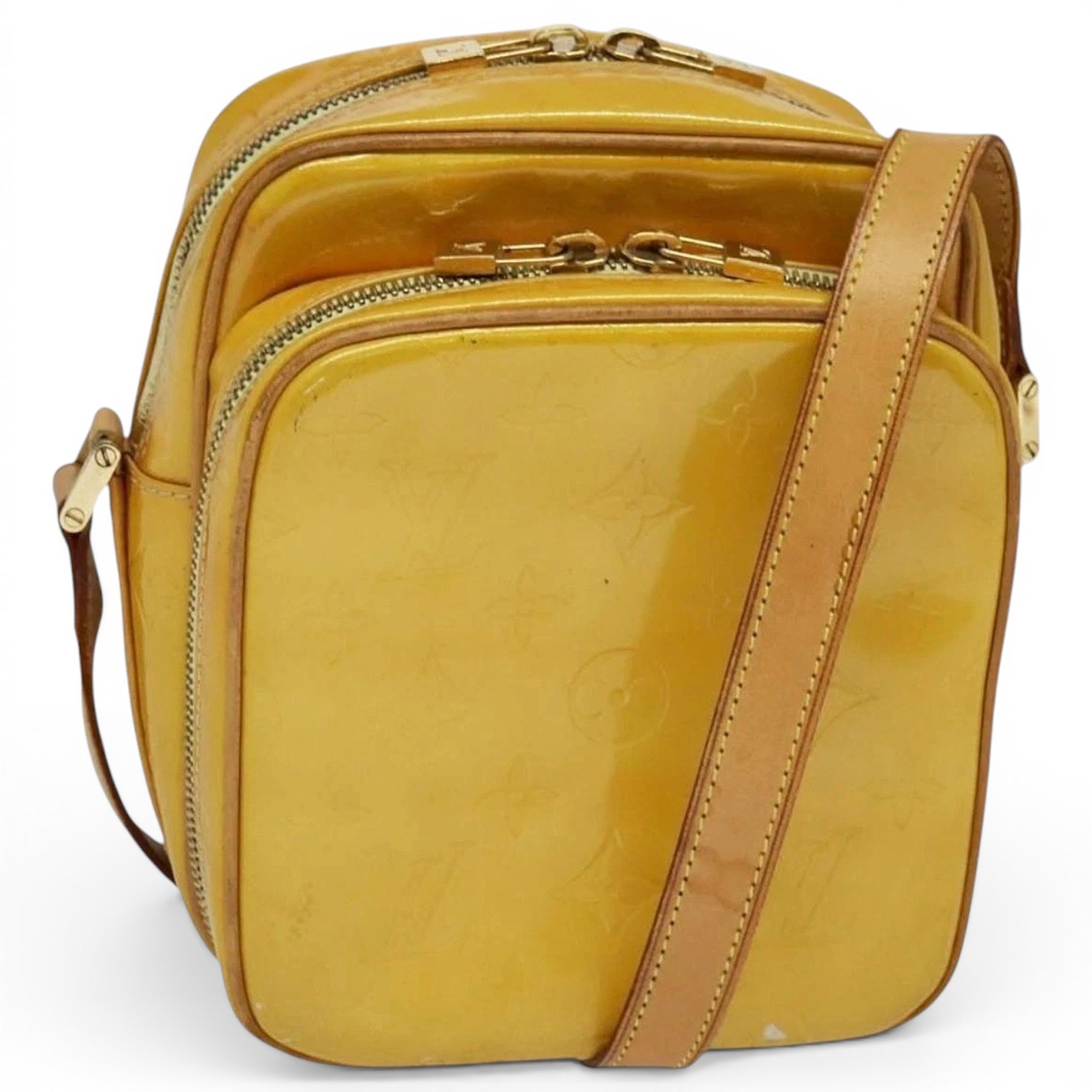Patent leather handbag