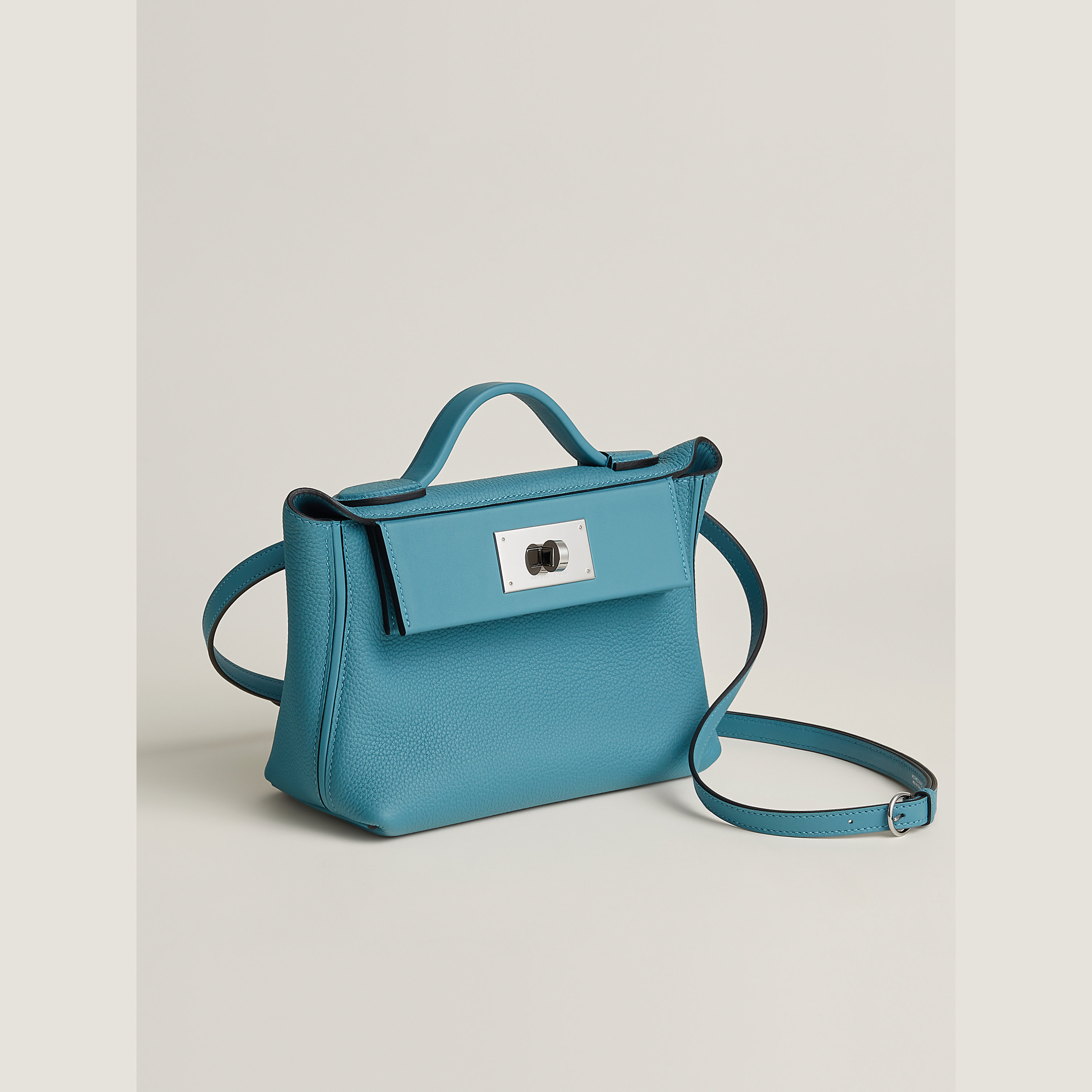 Hermès 24/24 24 cm calfskin New Bleu Jean