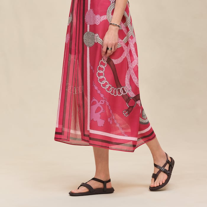 Rose Framboise "Palefroi Remix" Maxi Beach Caftan