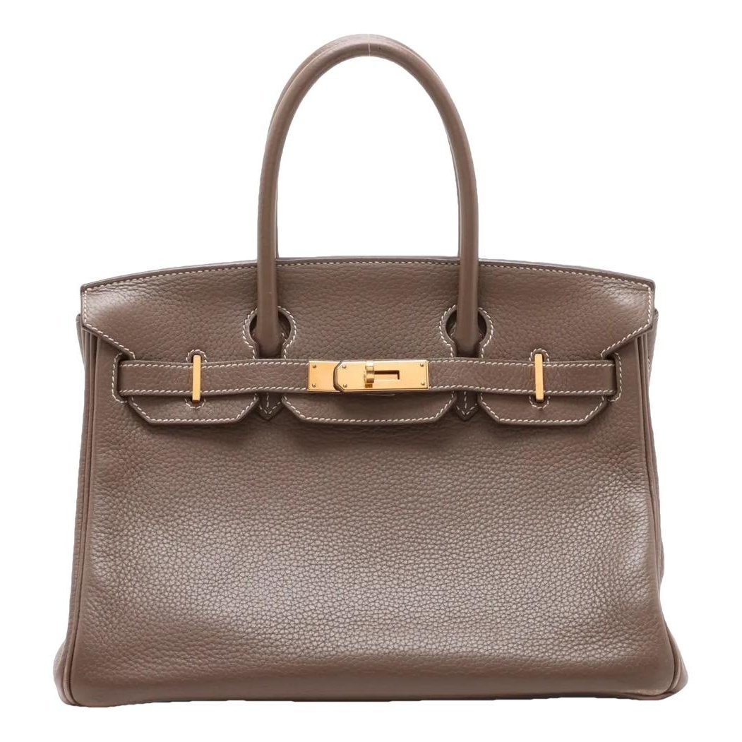 Hermes Birkin 30 Handbag Etoupe Clemence Leather