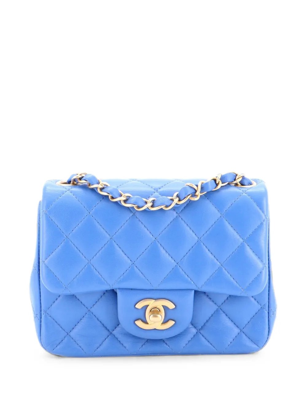 Square Classic Single Flap Bag Quilted Lambskin Mini crossbody bag
