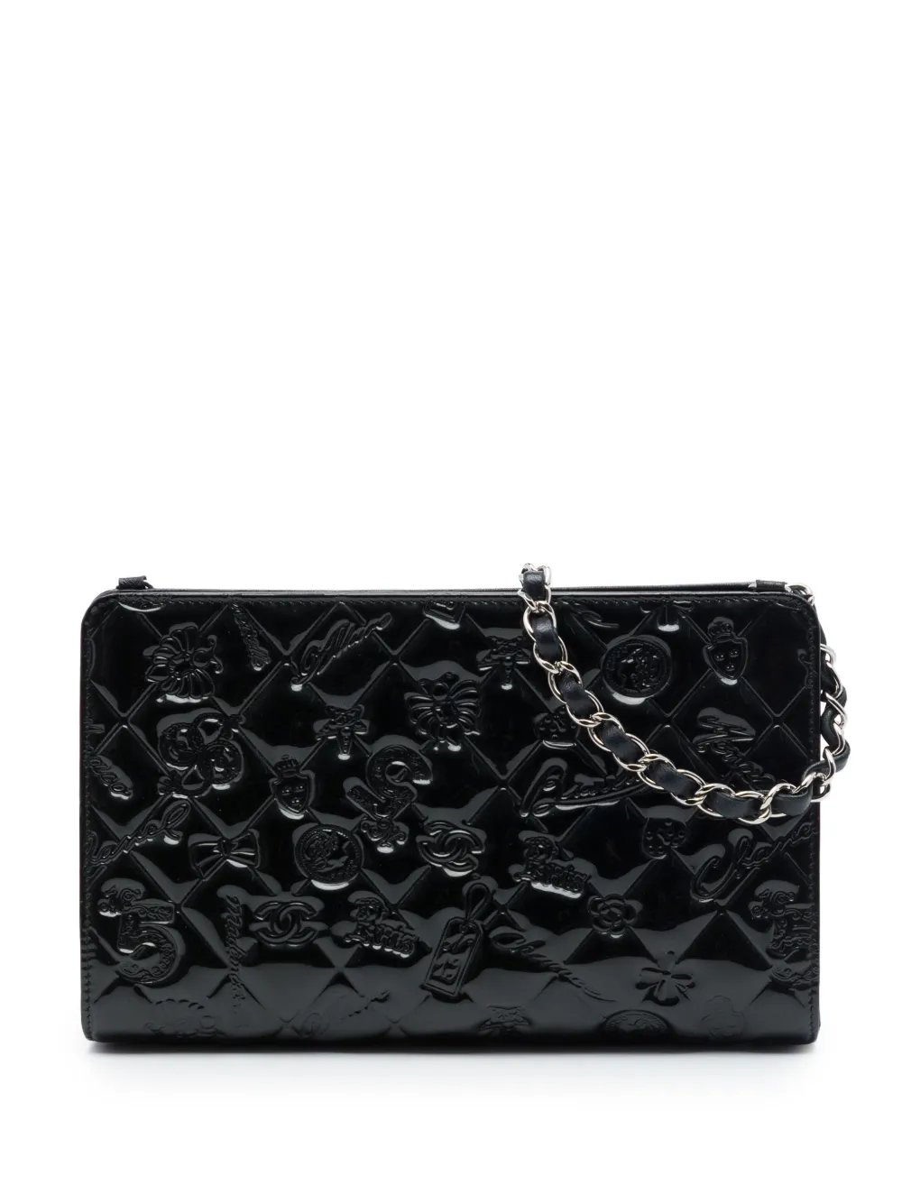 2009-2010 Quilted Patent Embossed Lucky Symbols Pochette shoulder bag