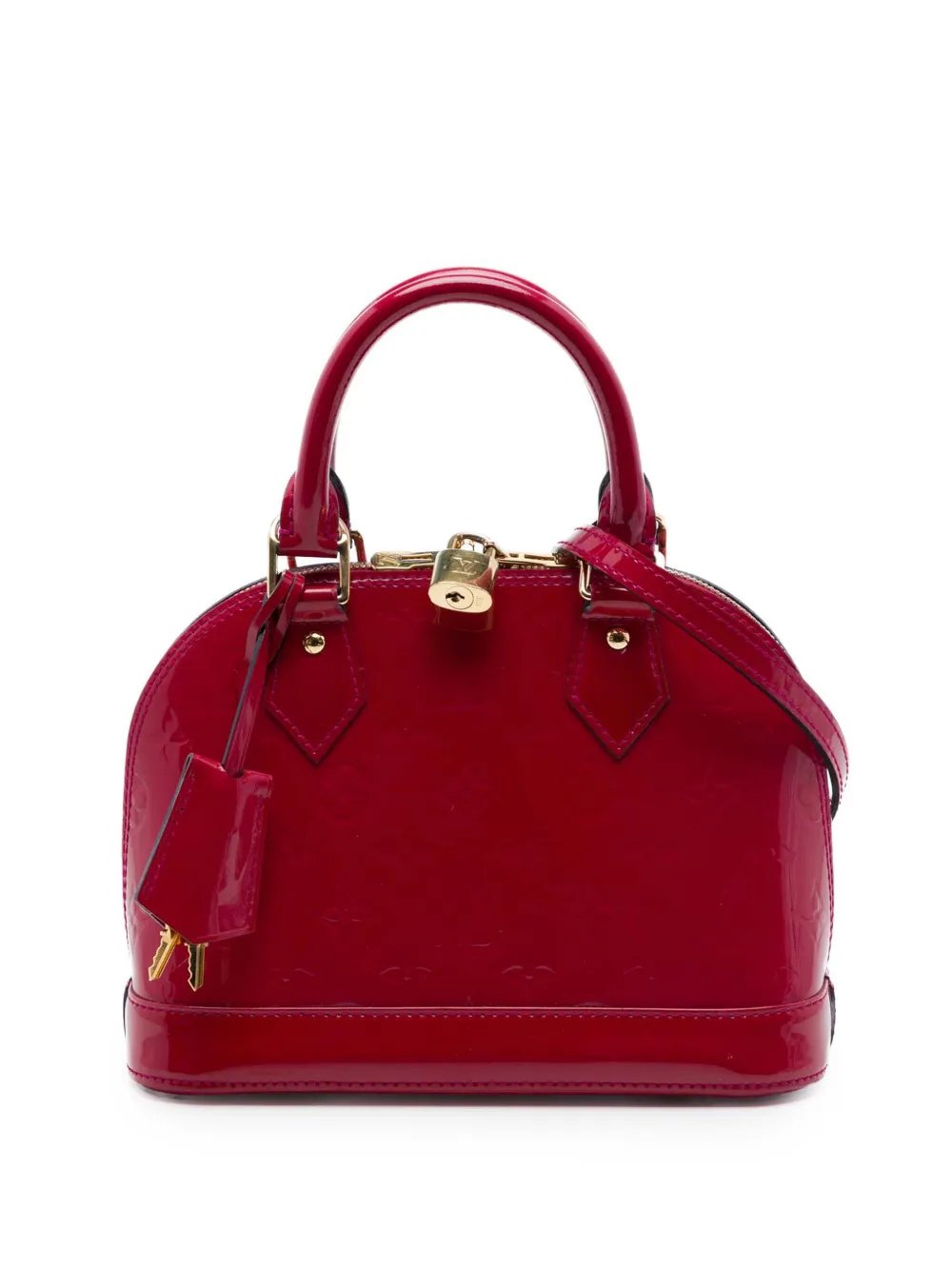 2014 Monogram Vernis Alma BB satchel