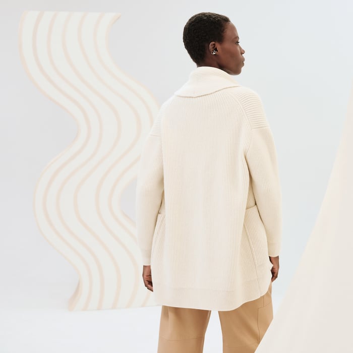 Blanc Naturel Belted Coat