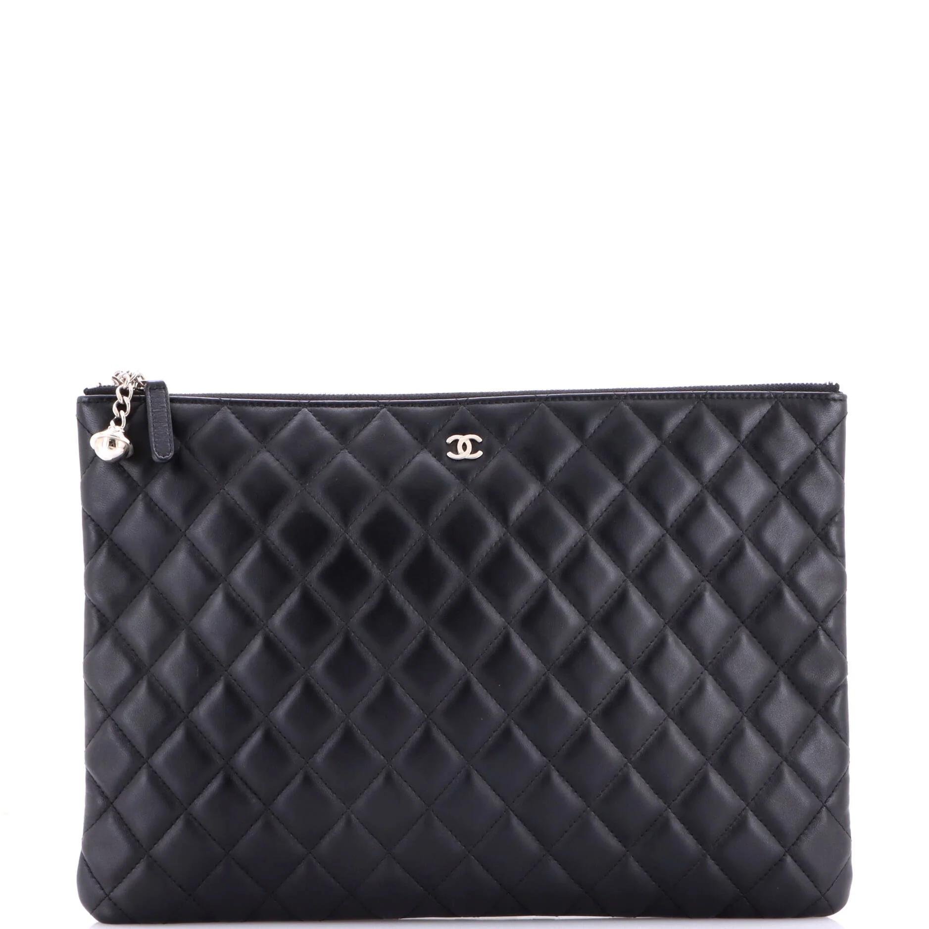 Leather clutch bag