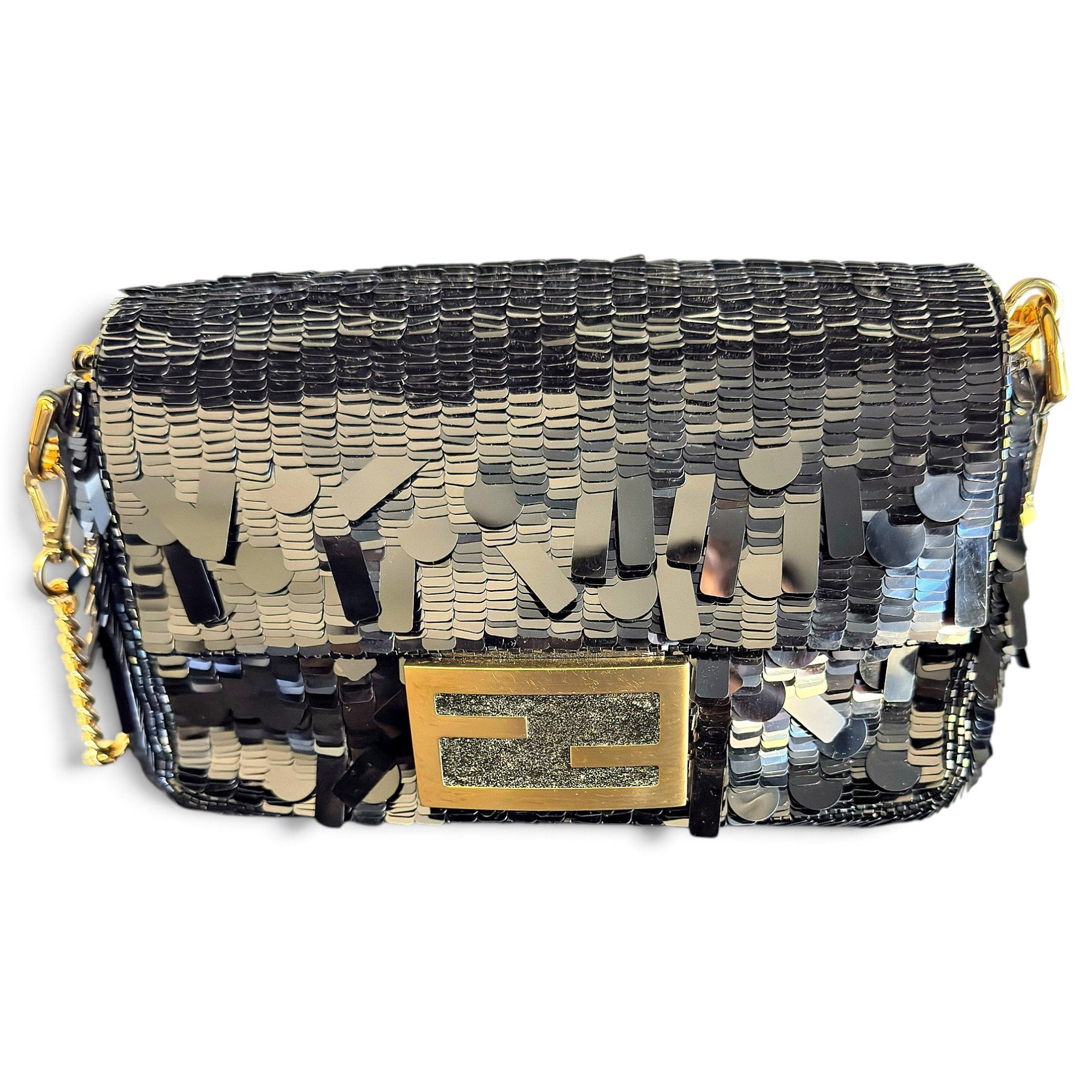 Baguette glitter mini bag