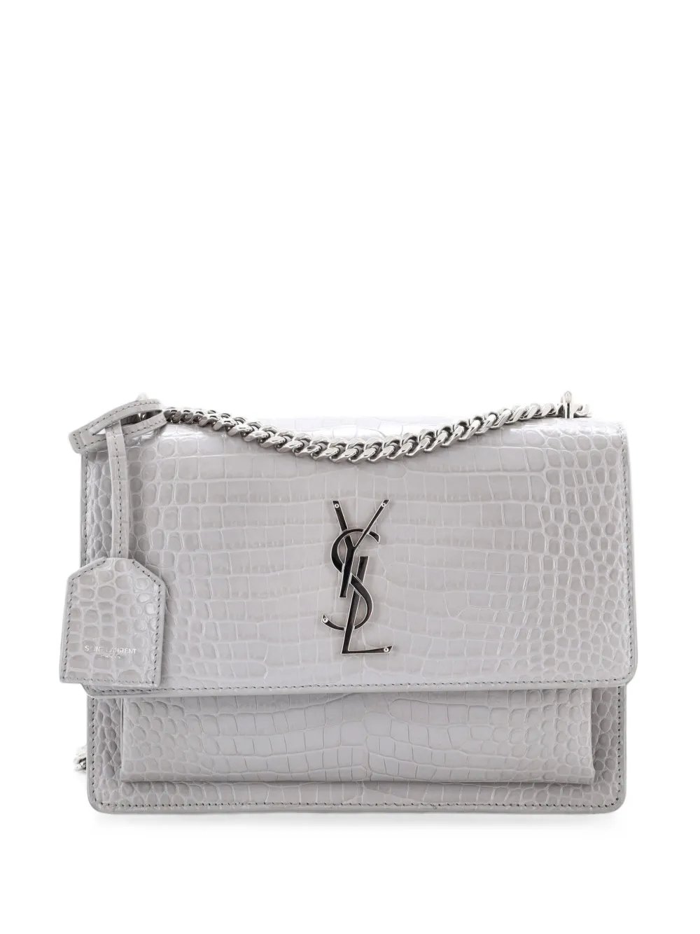 Sunset Crocodile Embossed Leather Medium crossbody bag