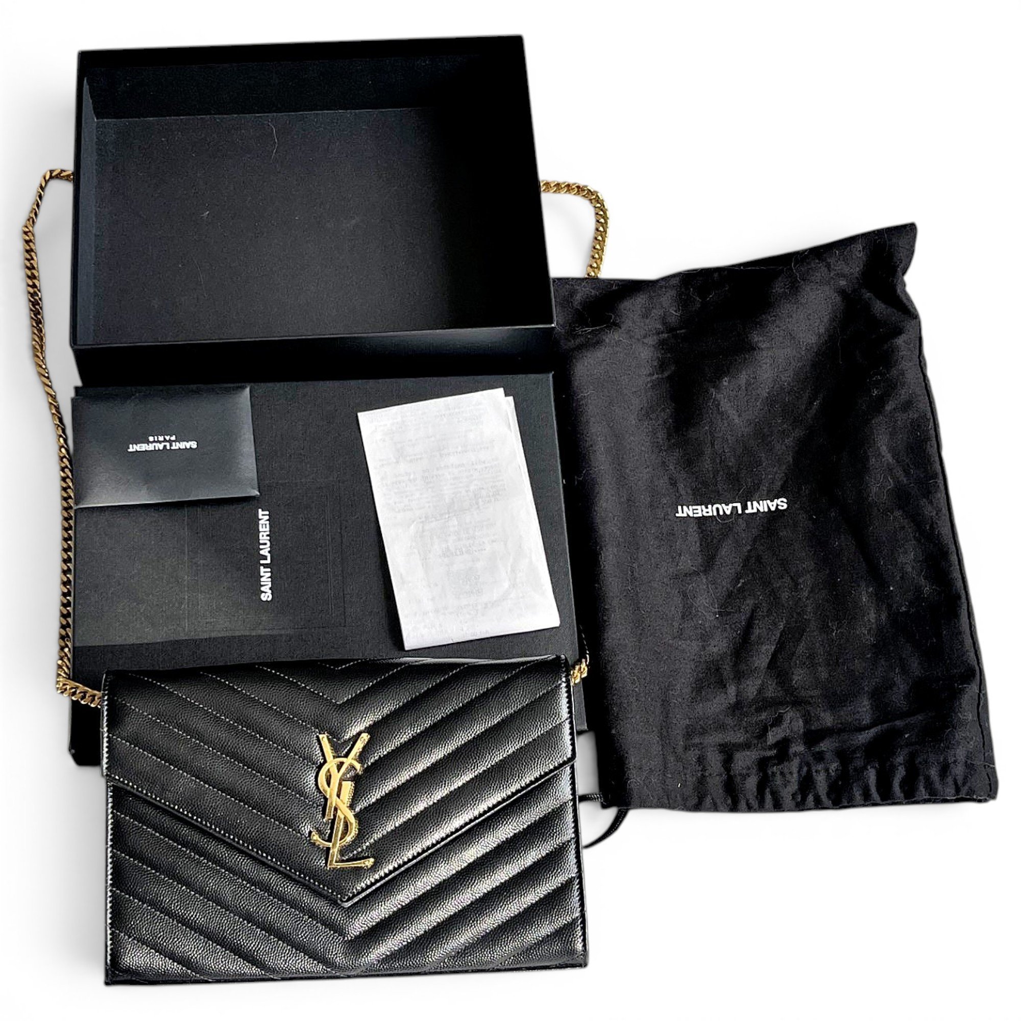 Leather clutch bag