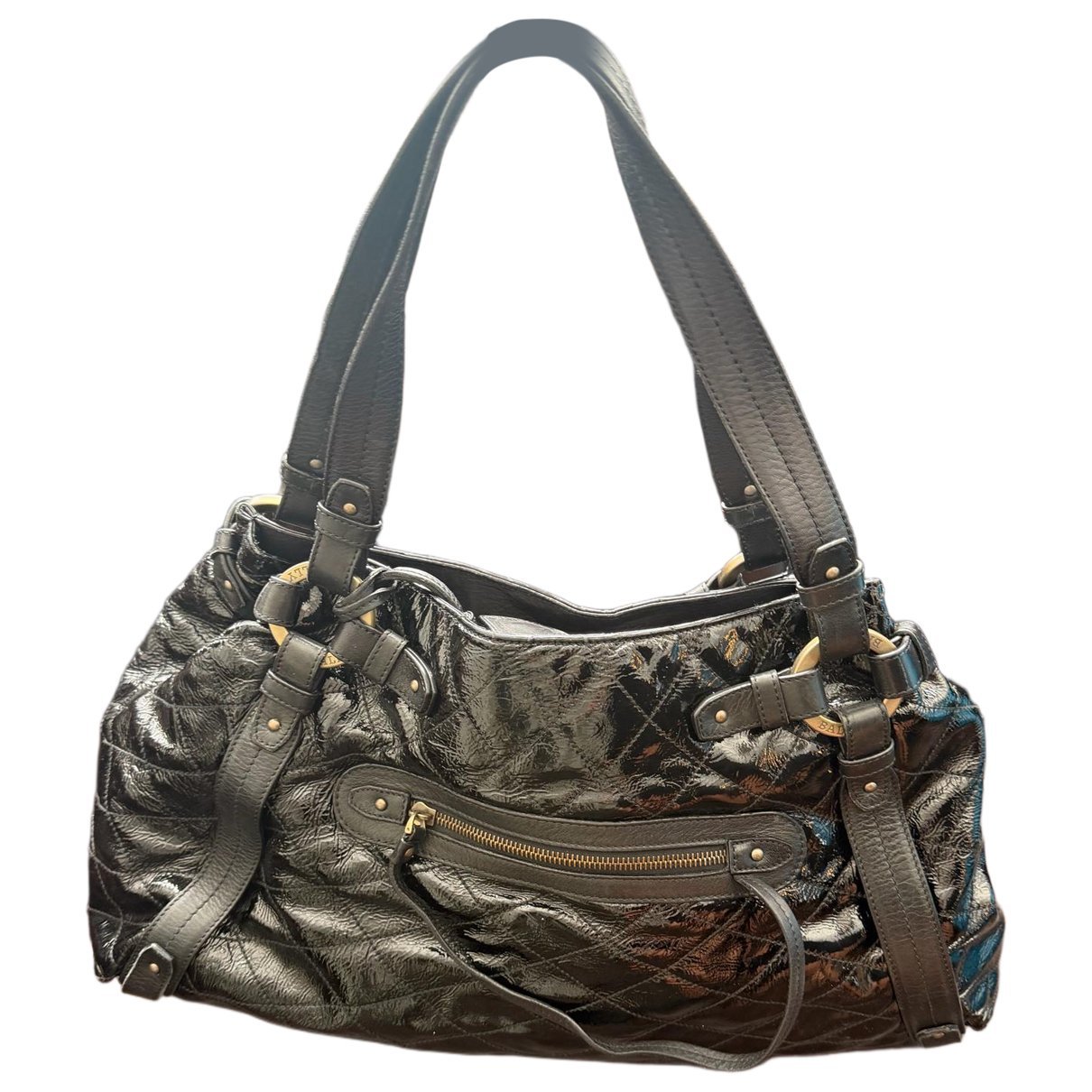 Patent leather handbag